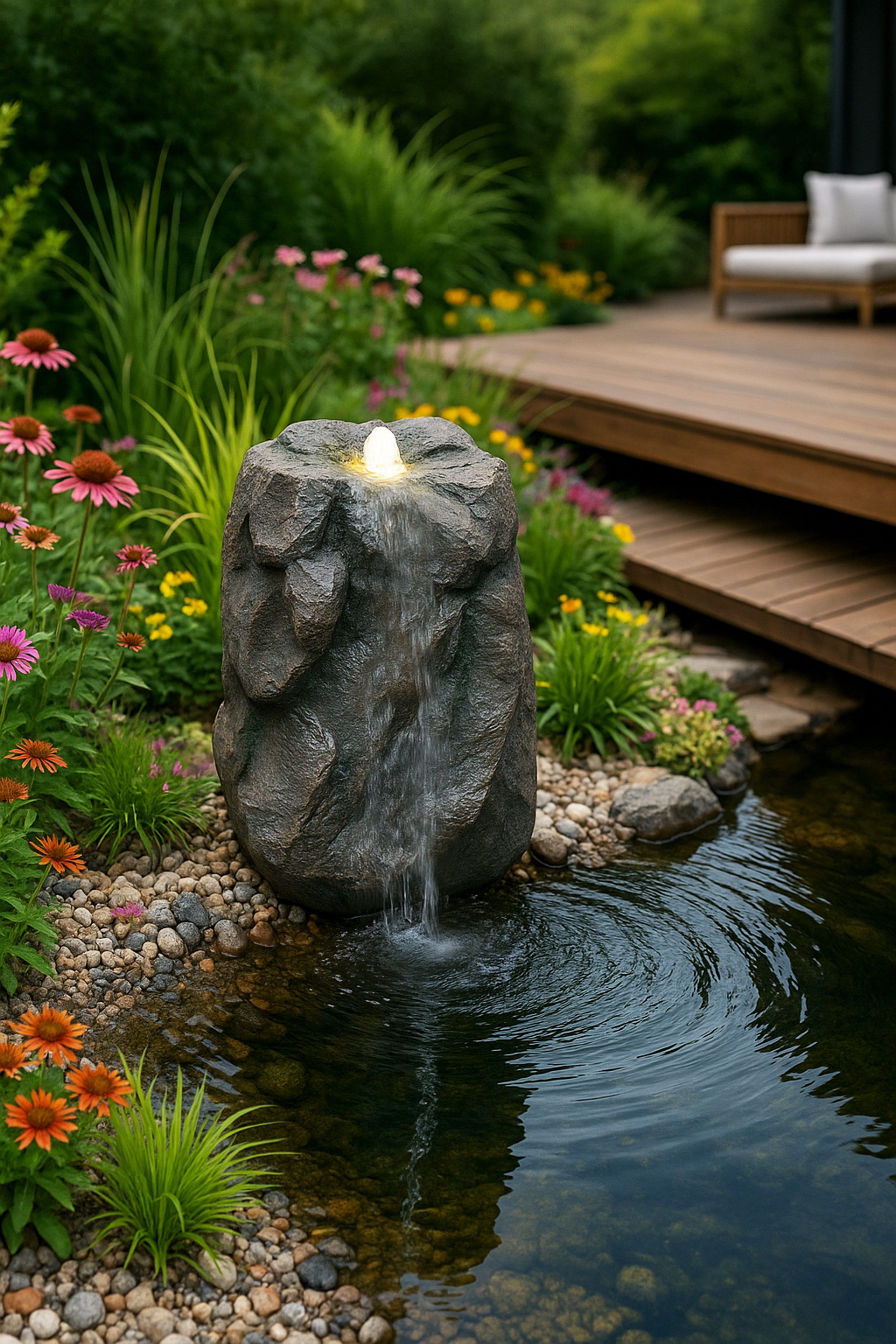 Arnusa Gartenbrunnen Quellstein Bachlauf Quelle mit günstig online kaufen