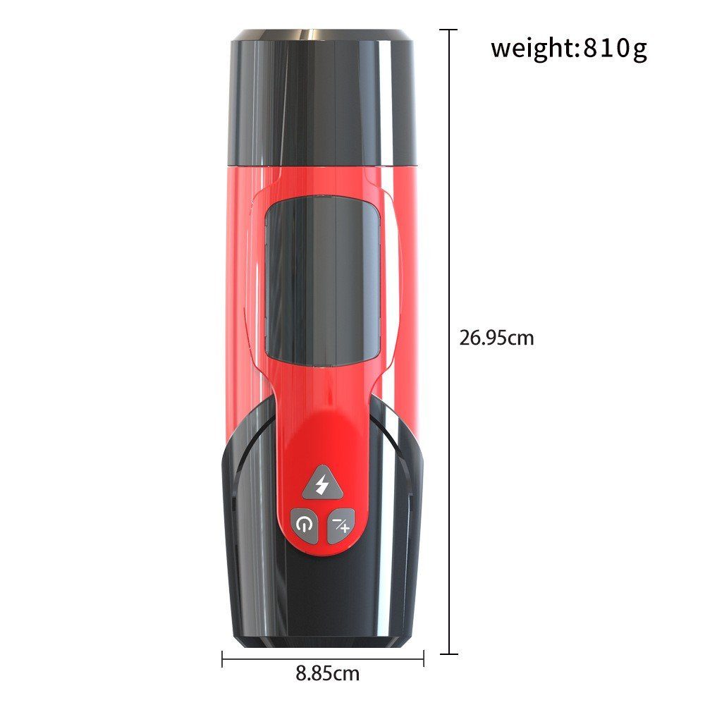XDeer Saugnäpfen,7Modi USB Teleskopfunktion Drehfunktion, Ein-Knopf-Orgasmus-Design,Realistischer 3D-Kanal, Masturbator Masturbator rot und wiederaufladbar mit