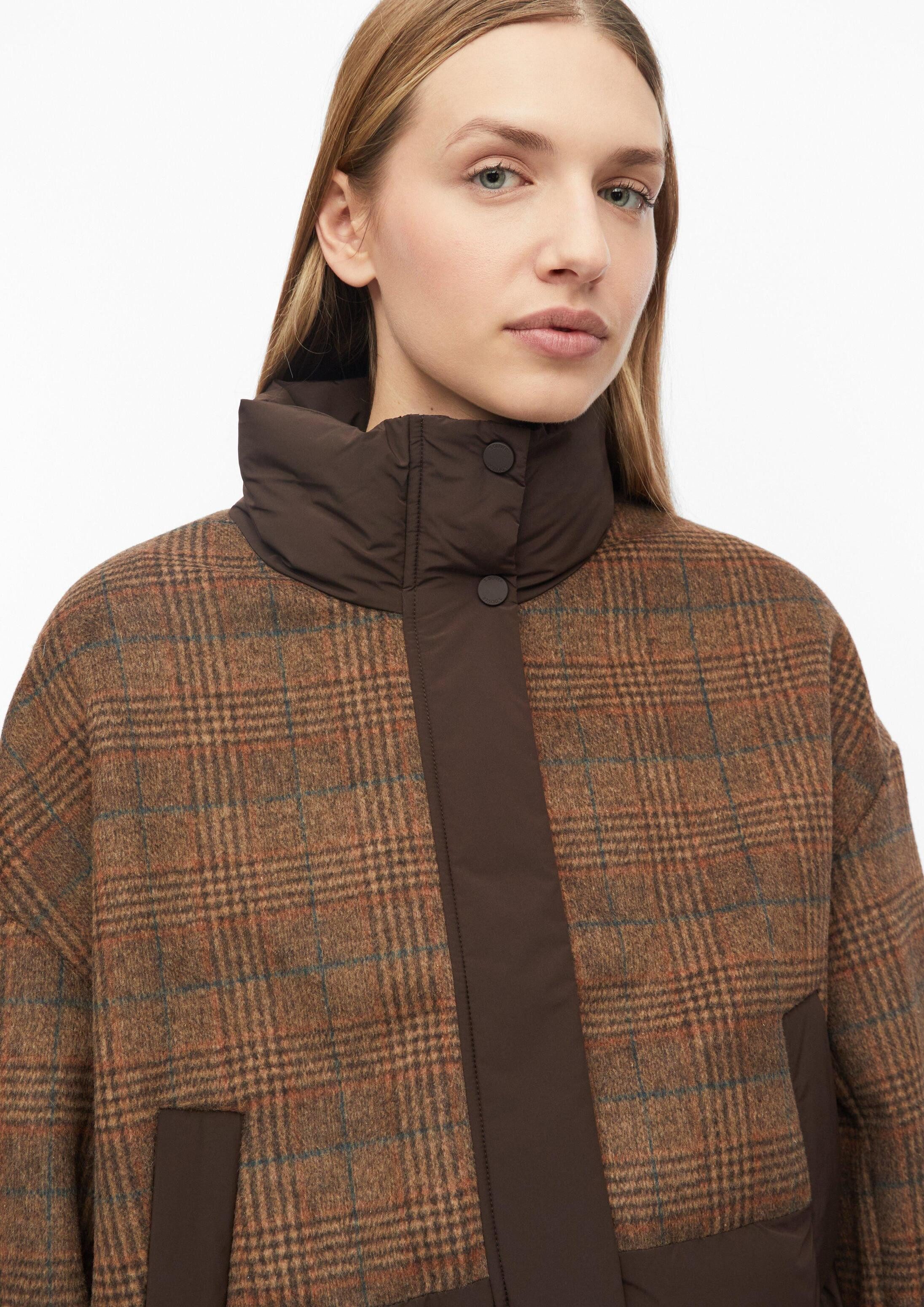 s.Oliver Funktionsjacke Outdoor-Jacke Karierte Wollmixjacke mit Pufferdetails – Bild 4 von 5