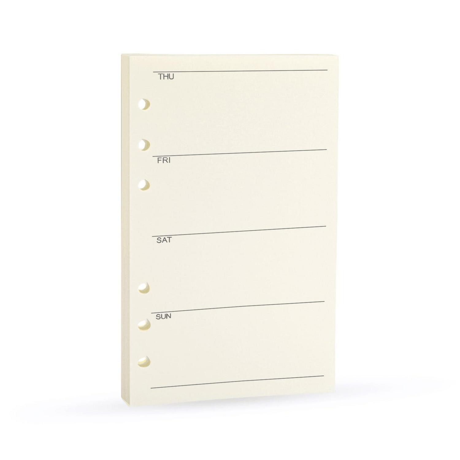 LuxusKollektion Notizbuch Wochenplaner Nachfüllpapier 6-Loch A6