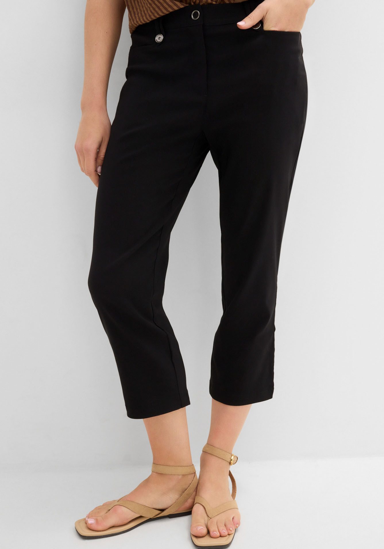 bonprix 7/8-Hose mit Elasthan-Anteil, Regular Fit, mit Bequembund