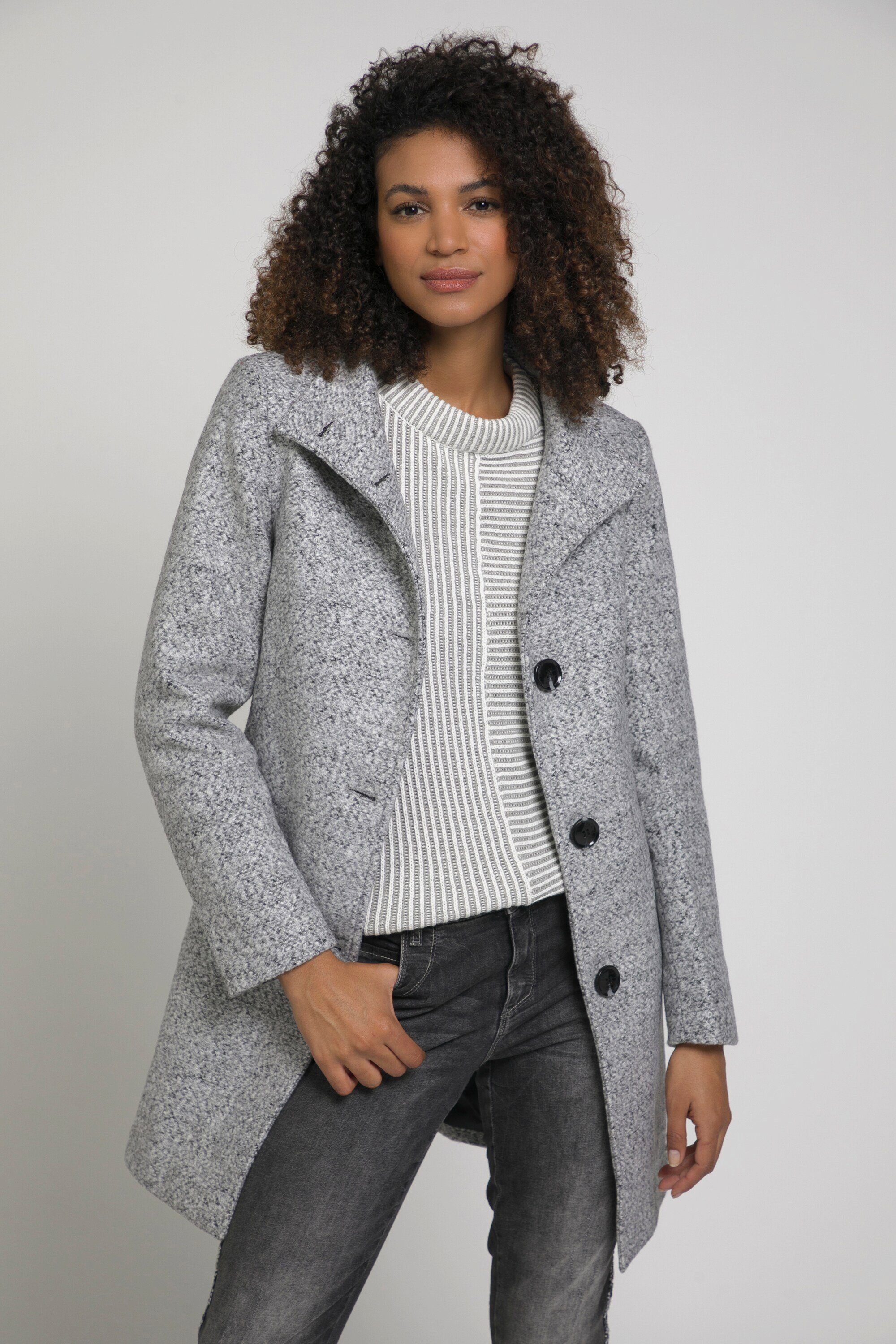 Gina Laura Wollmantel Mantel Wollmix Stehkragen Boucléqualität