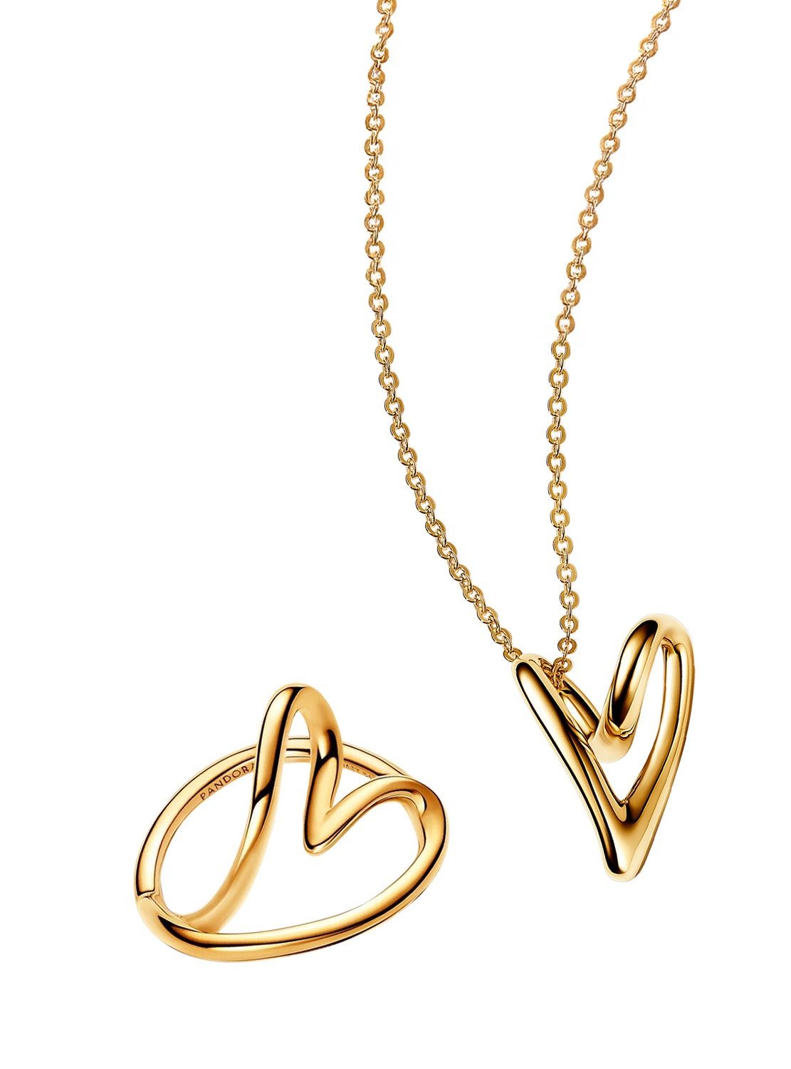 Pandora Schmuckset Damen-Geschenkset und Ring Goldfarben günstig online kaufen