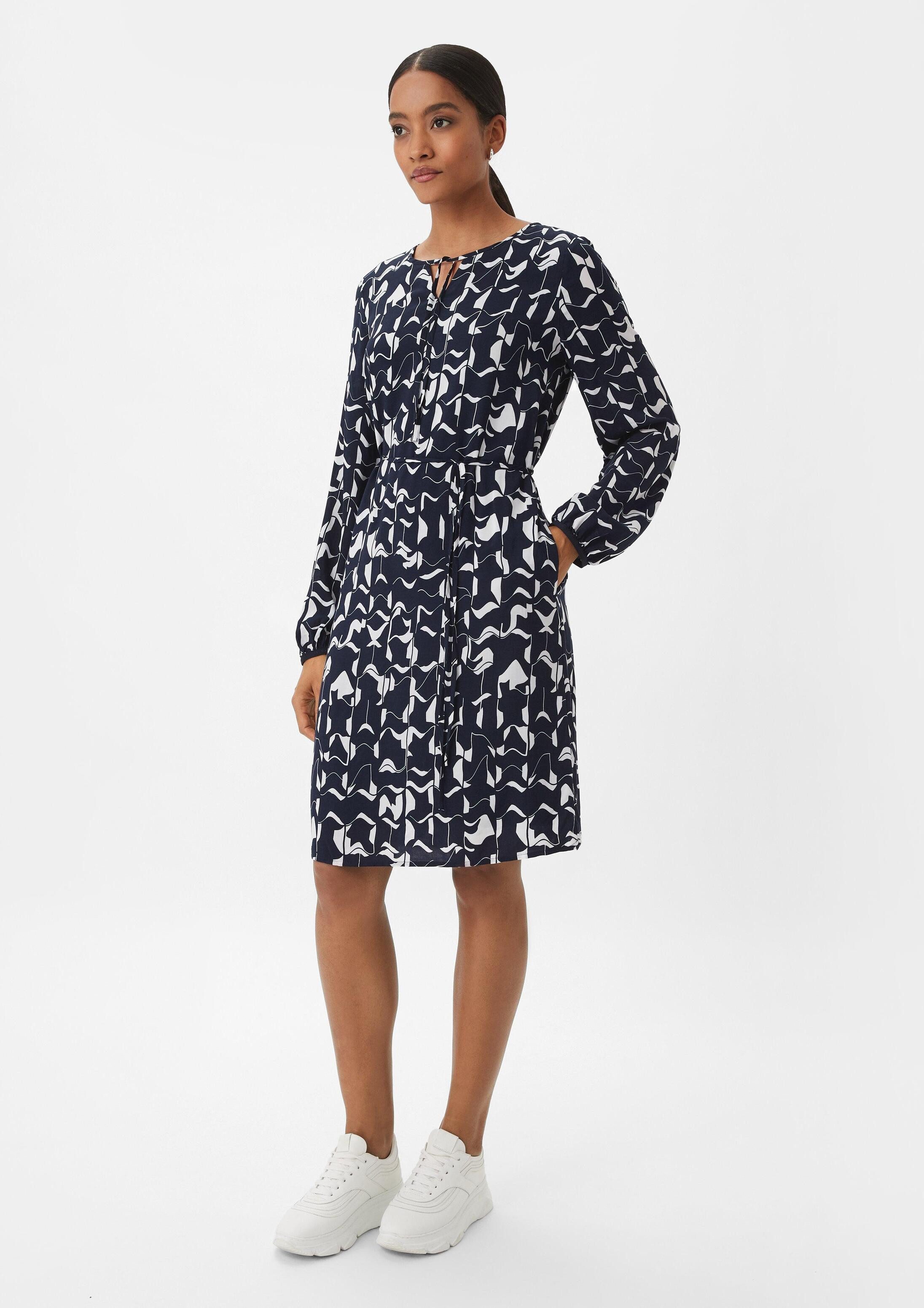 comma Minikleid Kleid Kleid mit Bindeband