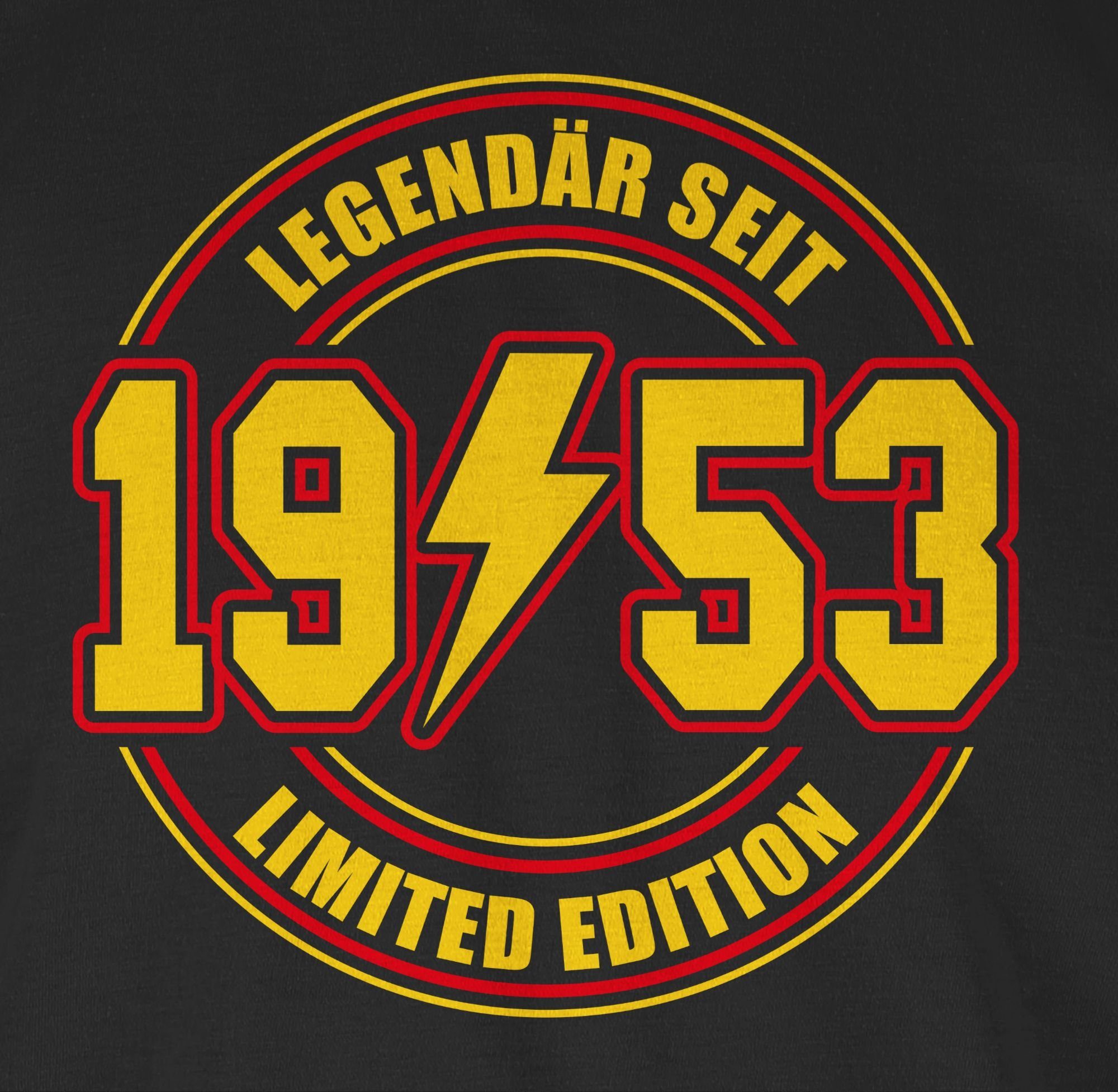 Legendär Schwarz 1 T-Shirt 70. seit Geburtstag Edition Shirtracer Limited 1953