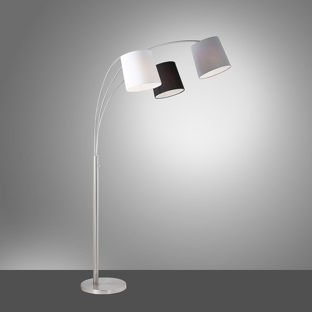 etc-shop inklusive, Stehlampe LED Bogenlampe, Wohnzimmer nicht Bogenlampe Stehleuchte grau Leuchtmittel