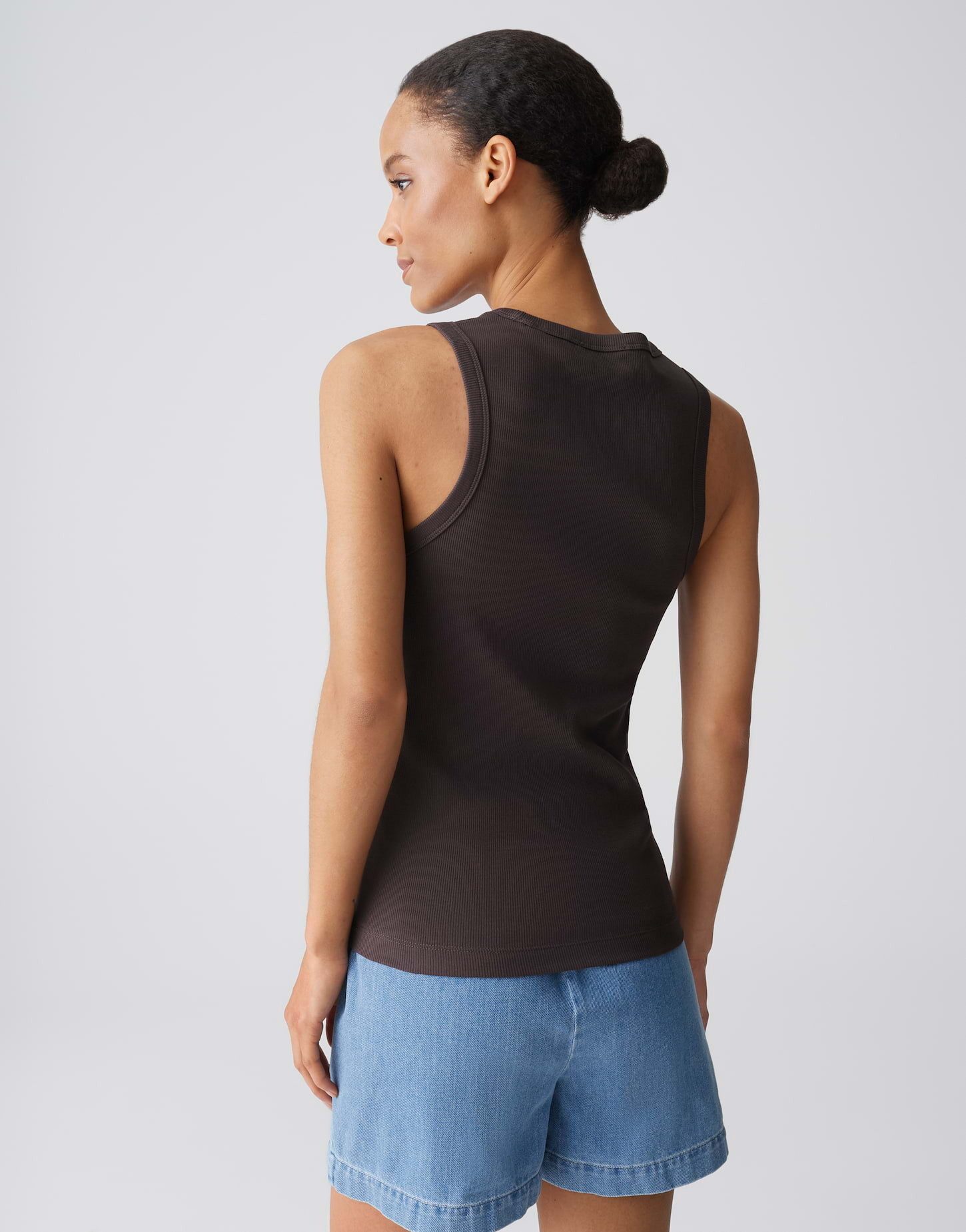 OPUS Tanktop Ilesso aus Baumwolle in schmaler Passform Ärmellos geschnitten für sommerliche Looks