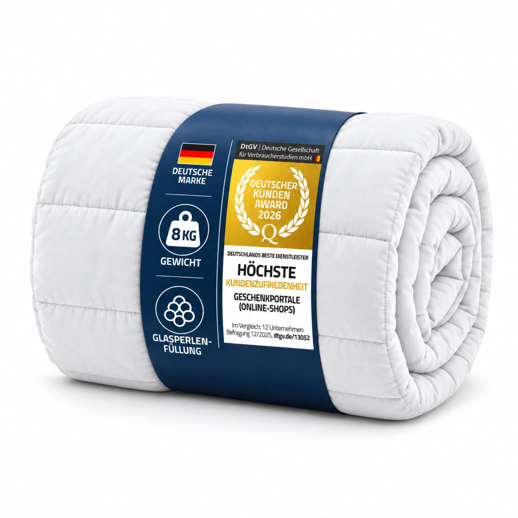 Feluna Gewichtsdecke Feluna Gewichtsdecke–8 kg schwere Therapiedecke für erholsamen Schlaf, Füllung: Glasmikroperlen 8 kg, Anti-Stress Gravity Bett-Decke
