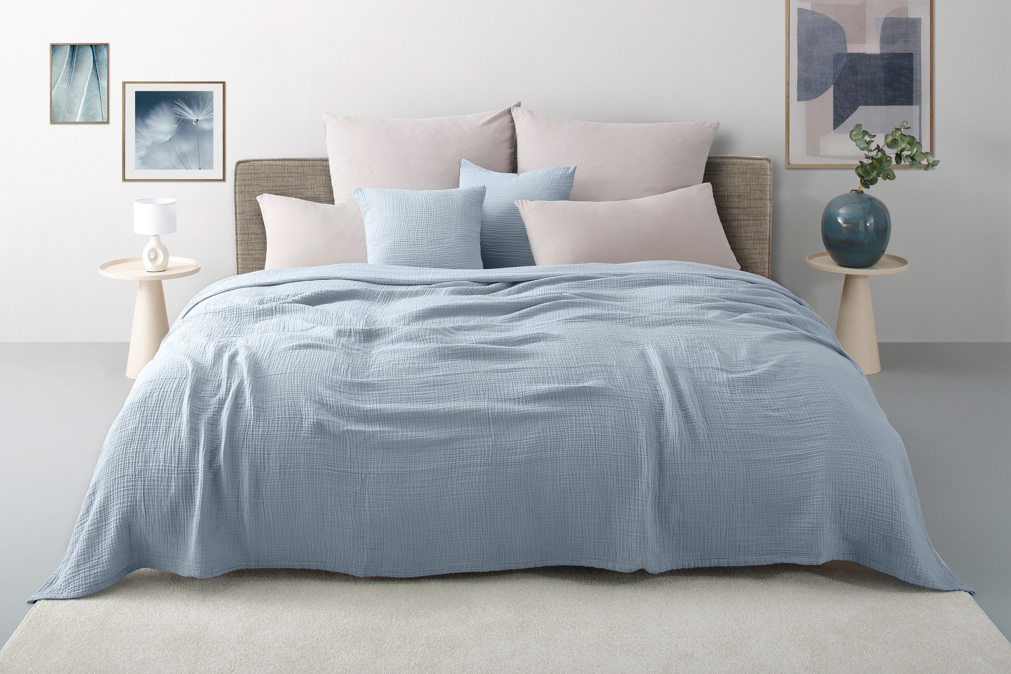 OTTO home Tagesdecke Bailee, Musselin, 100% Baumwolle, Kundenliebling, weiche Musselin Qualität, viele Farben erhältlich, ab 140x200 cm
