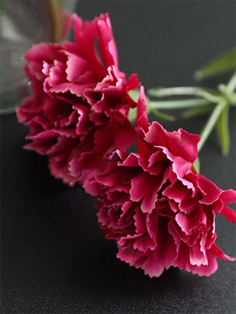 Kunstblumenstrauß 10 Mini-Nelken Tischdeko Kunstblumen, L.Ru UG, Heimdekoration, künstliche Nelkenblumen Lila