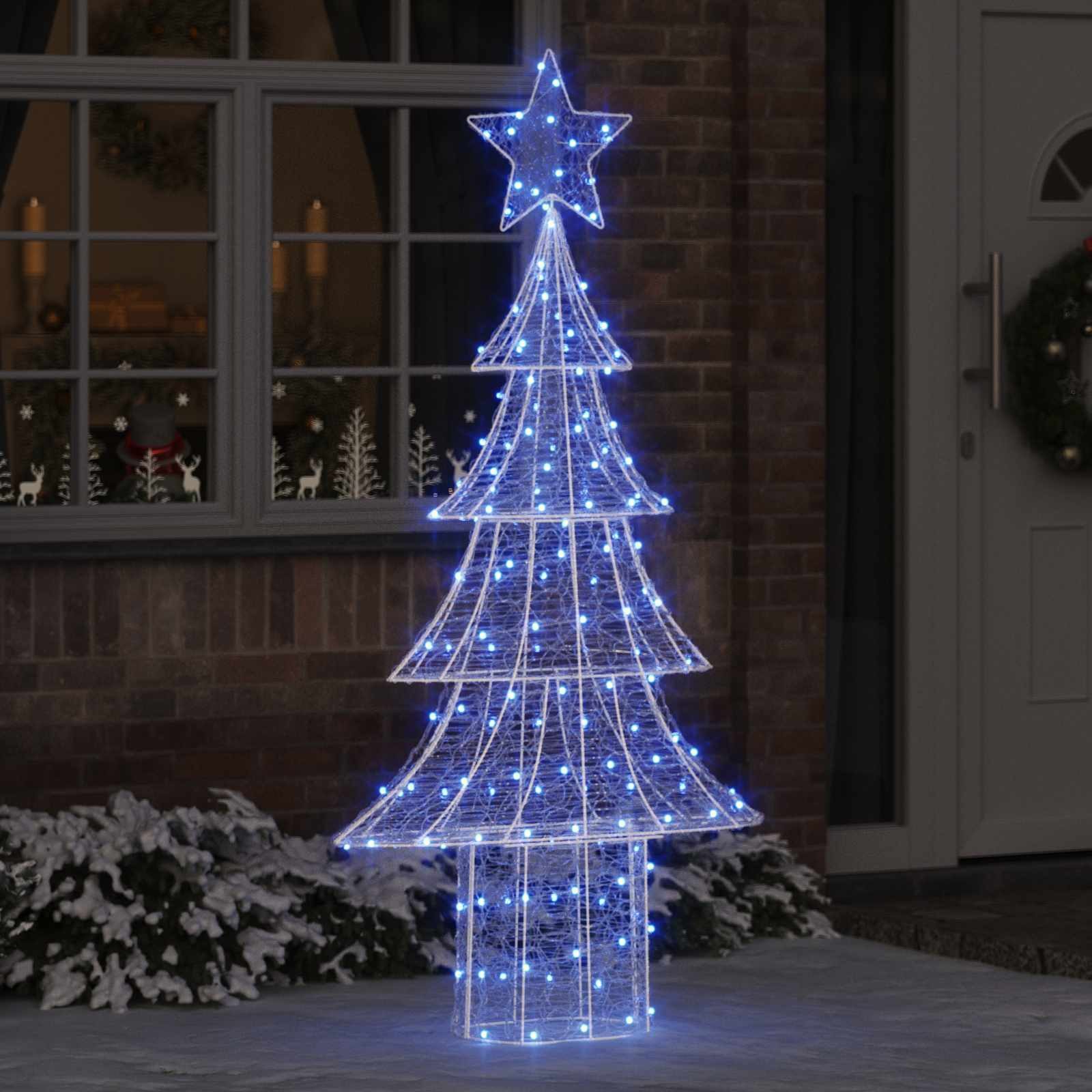 vidaXL Christbaumschmuck Weihnachtsbaum 240 LEDs Blau 180 cm Acryl (1-tlg)