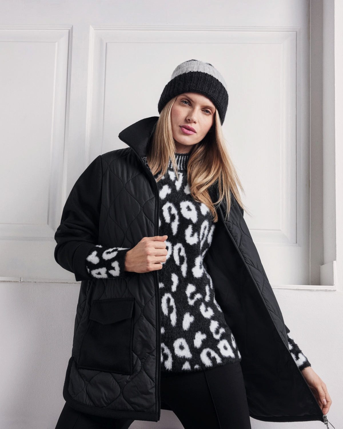 Hajo Kurzmantel Kurzmantel Stehkragen