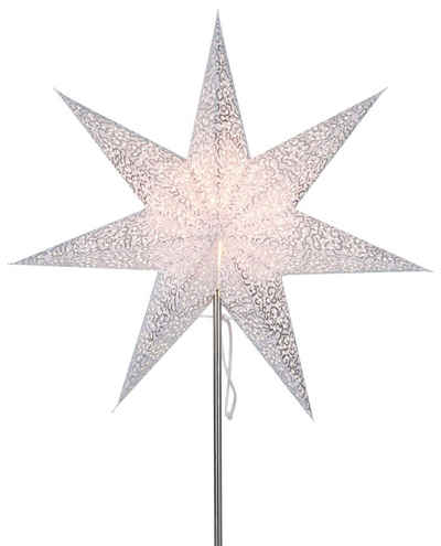 Best Season LED Stern Papierstern"Antique" inkl. Aufhängung Weiß, 14.0 x 48.0 x 48.0 cm