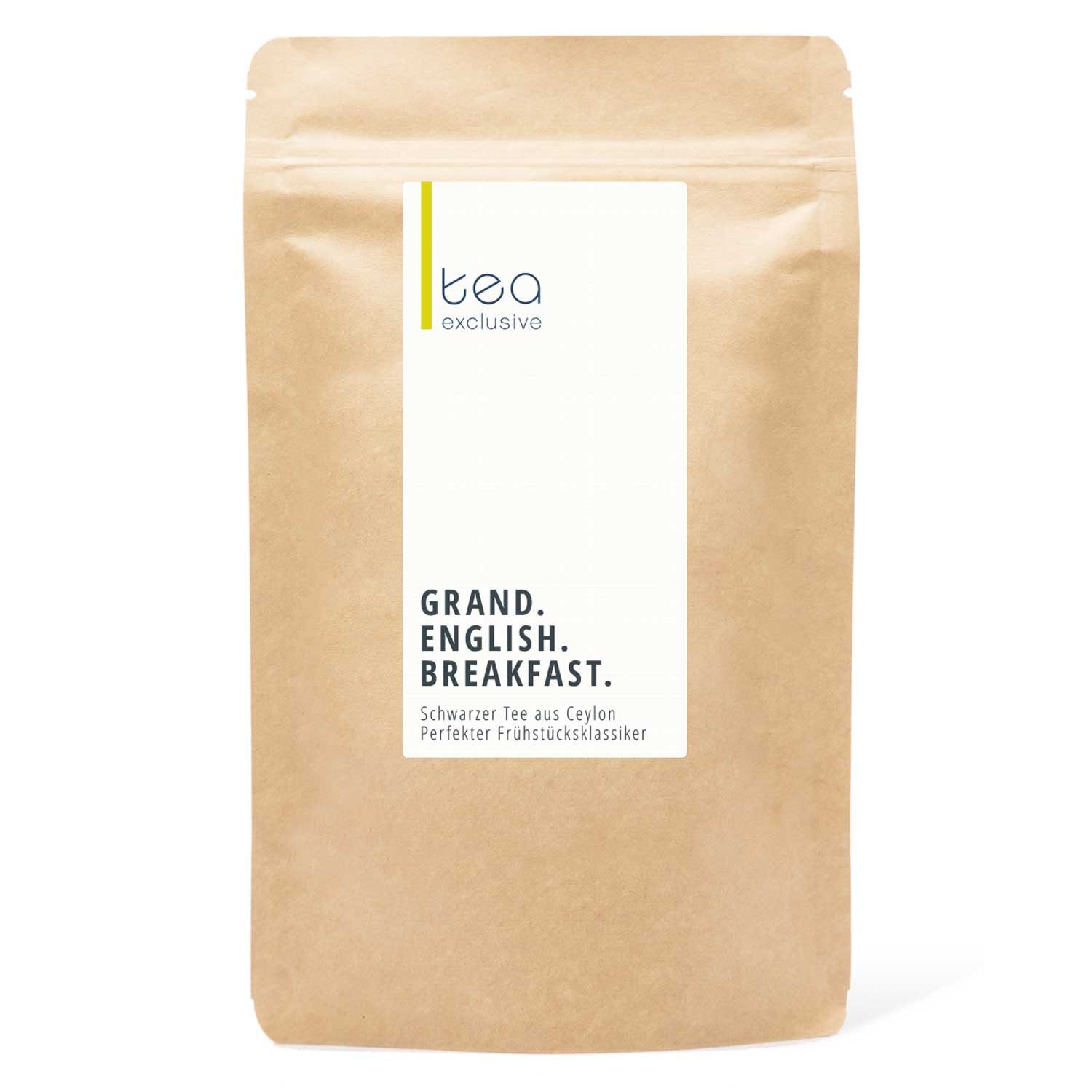tea exclusive Tee Grand English Breakfast, Schwarzer Tee, 500g, Vollmundig und malzig mit angenehmer Aromatik. Perfekt zum Start in de