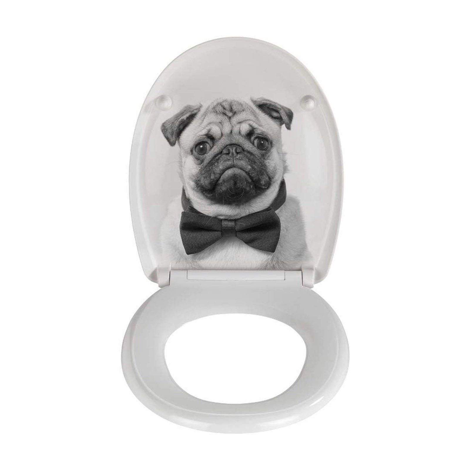 WENKO WC-Sitz WENKO Toilettensitz Pugy Mops WC Sitz Brille Klodeckel Klobri günstig online kaufen