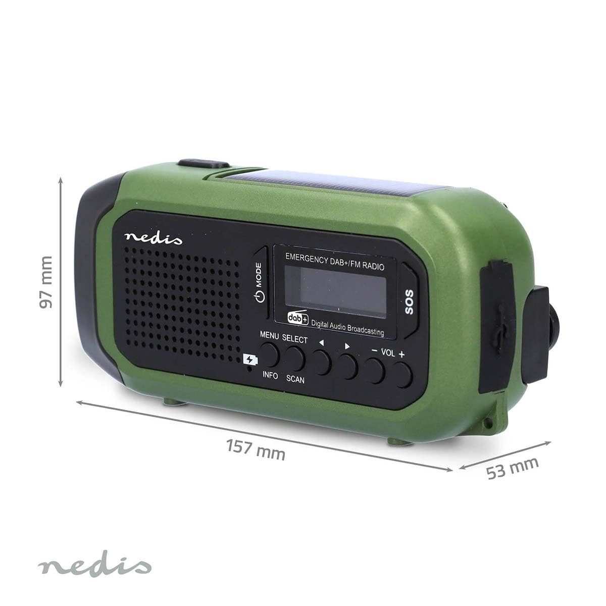 Nedis RDDBCR2000GN Radio (Robustes Notfallradio mit langer Batterielaufzeit) – Bild 3 von 5