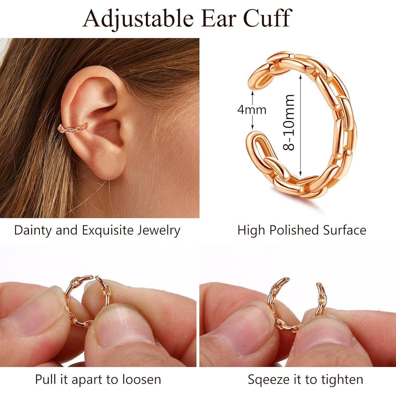 LuxusKollektion Schmuckset 22Pcs Ear Cuff Set Damen Einstellbar Ohrclips Oh günstig online kaufen