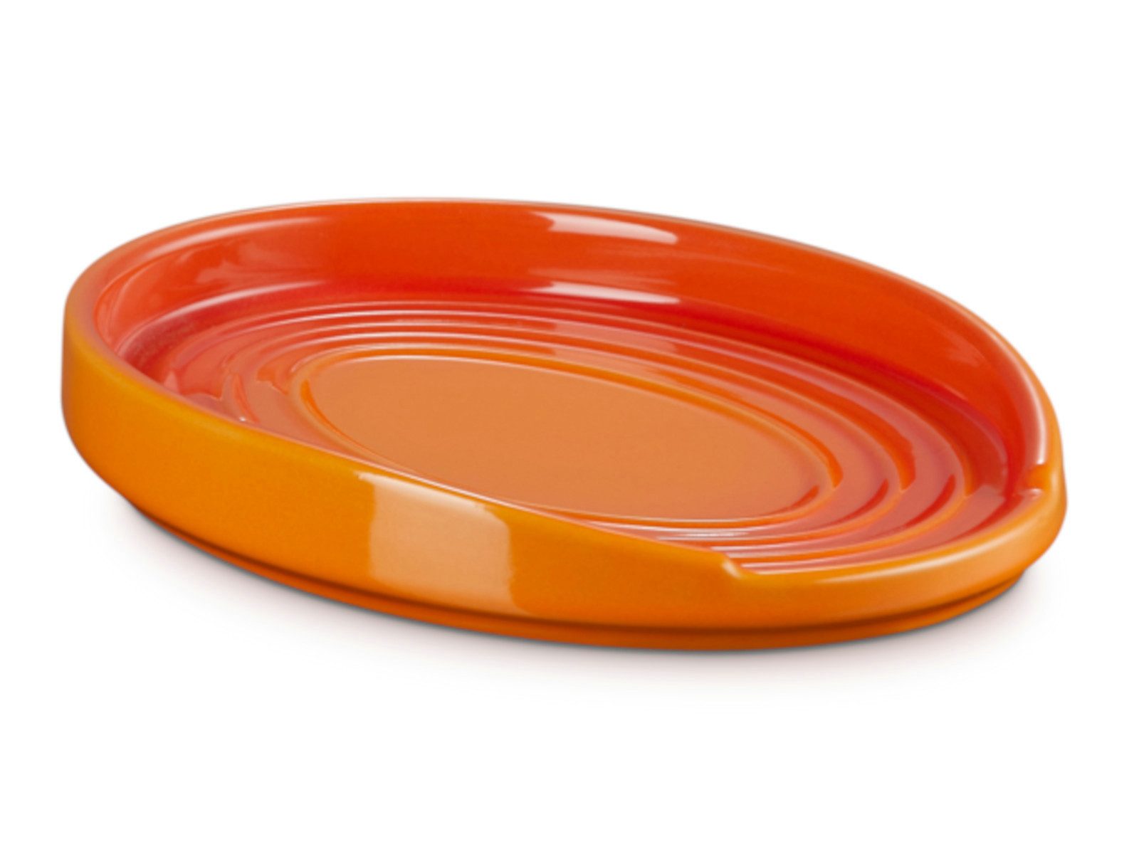 LE CREUSET Schüssel Löffelablage oval ofenrot 16cm, Steingut, (Schüsseln & Schalen)