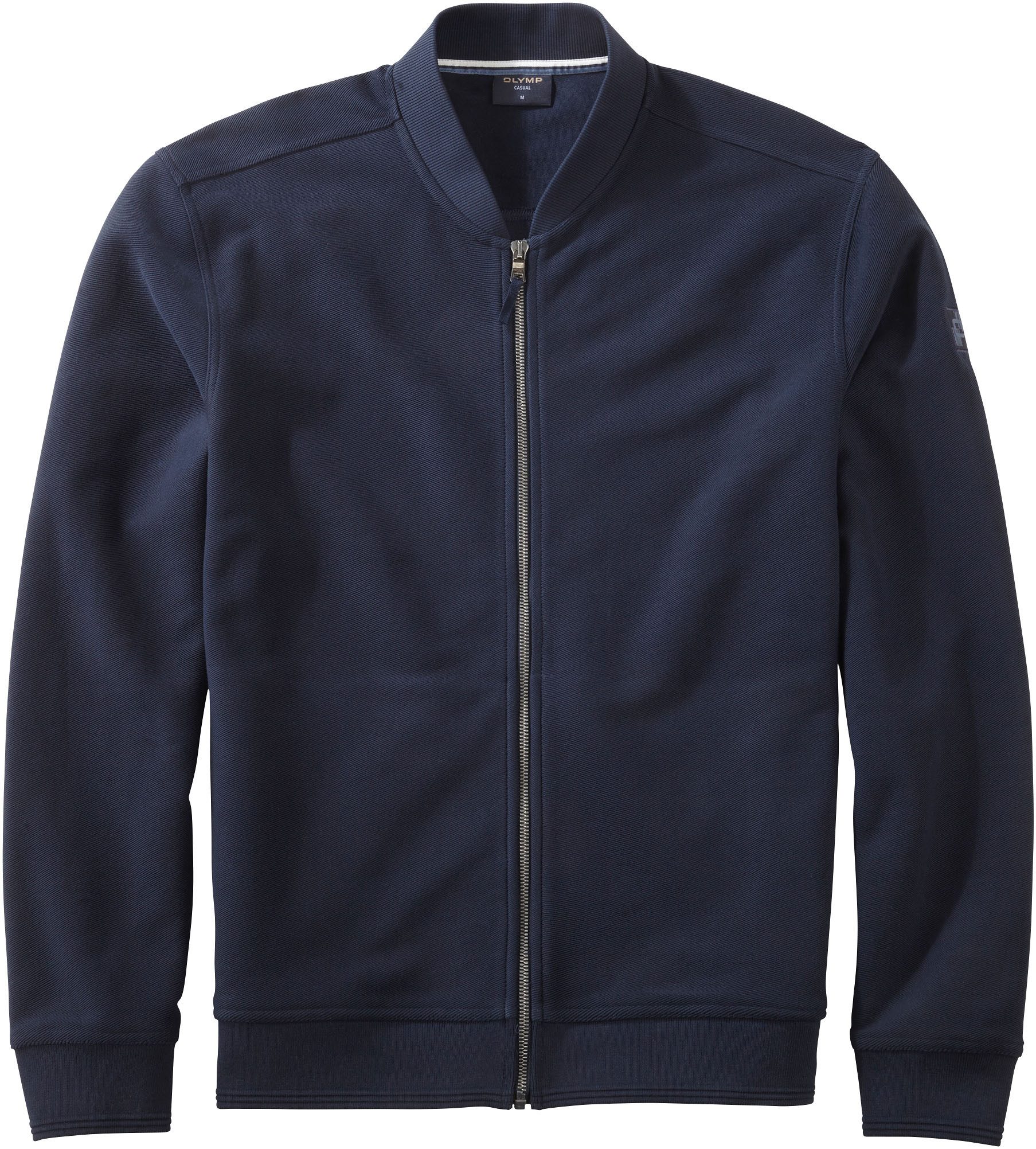 OLYMP Sweatjacke regular fit, basic, Stehkragen