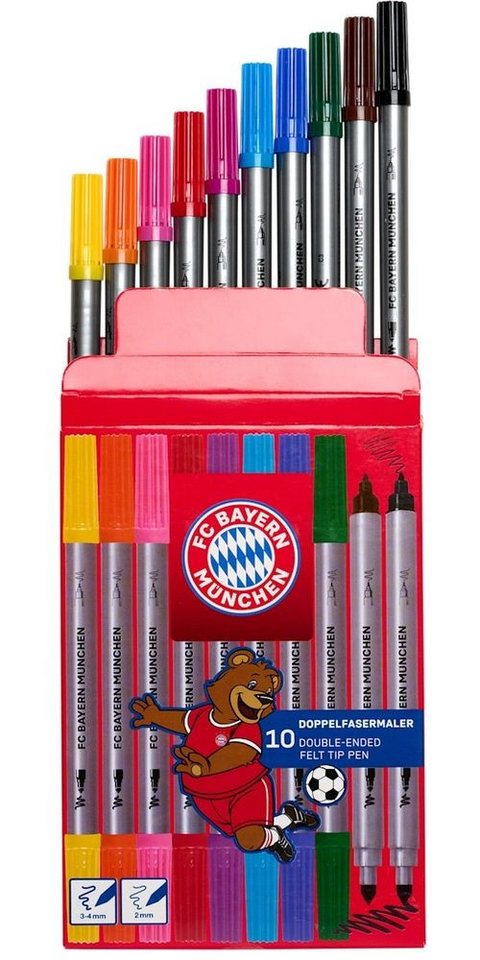 Thumbnail - FC Bayern München Buntstift Doppelfasermaler 10er-Set
