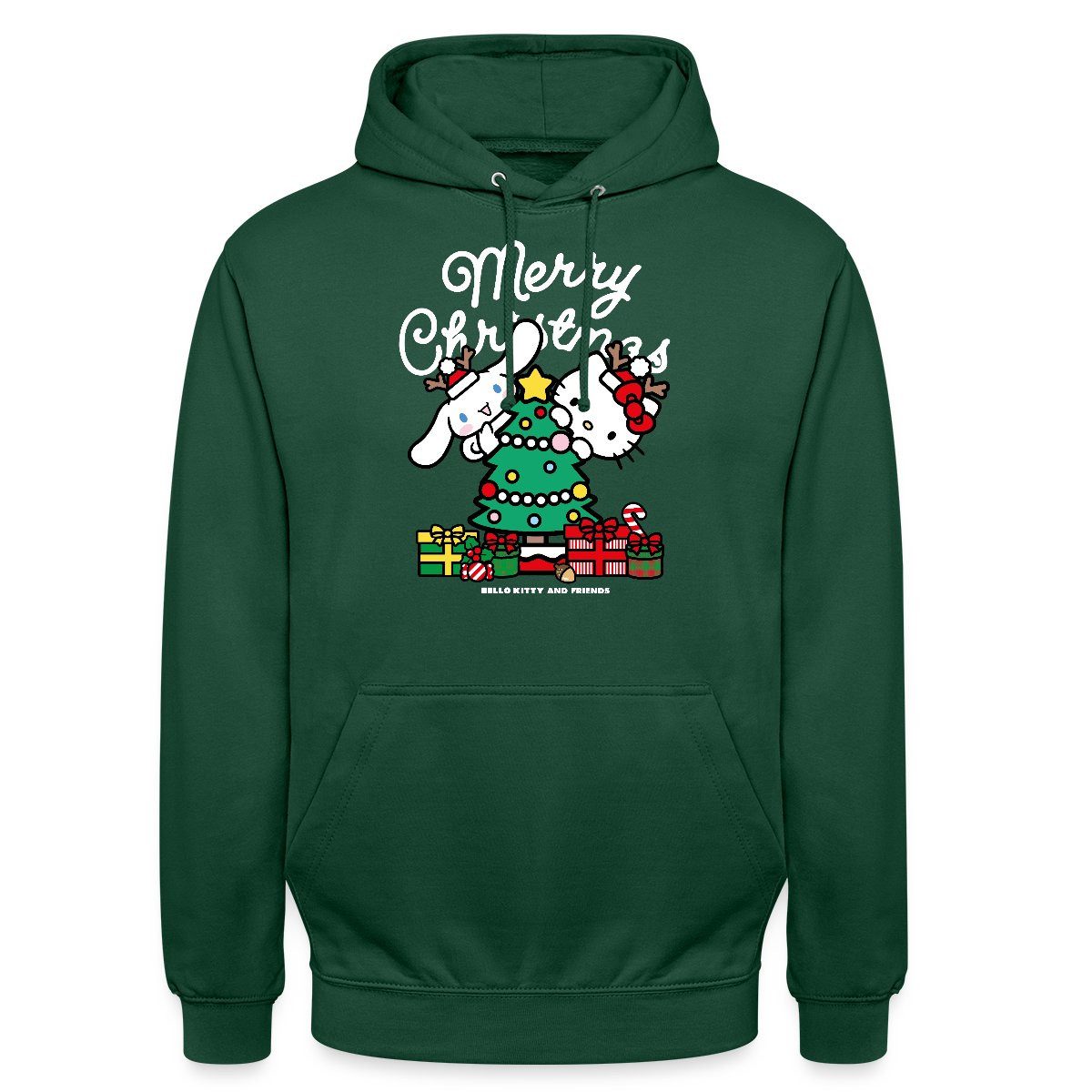 Hoodie Hello Kitty Und Cinnamoroll Weihnachten Unisex Hoodie