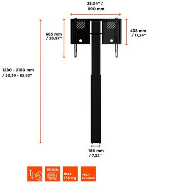 Celexon Display-Ständer Adjust-4286WB mit Wandbefestigung - 90cm Hub TV-Wandhalterung, (bis 86 Zoll, elektrisch höhenverstellbar, max VESA 800 x 600, schwarz)