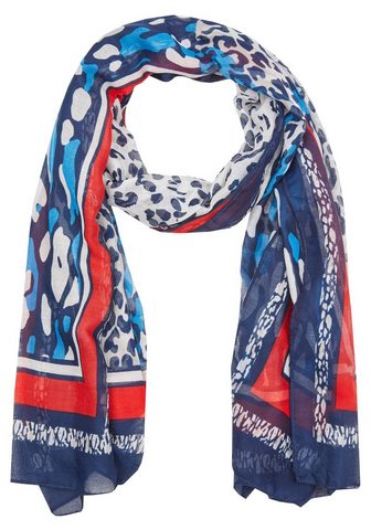 Шарф с Animal-Print и Kontrastverarbei...