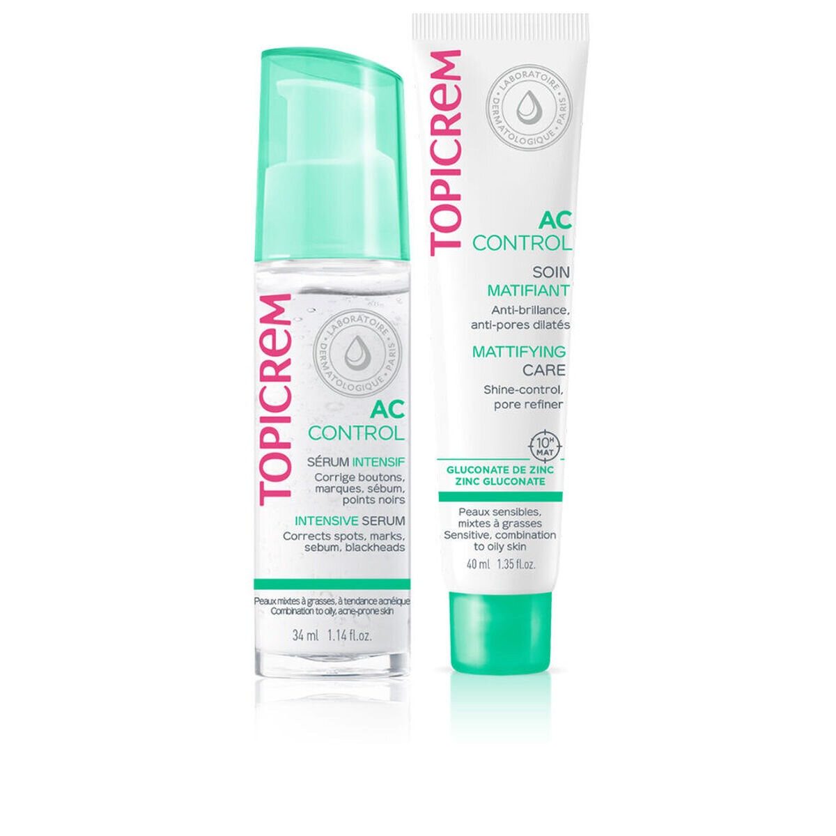 Topicrem Gesichtspflege-Set AC CONTROL BALANCING CARE CASE 2-tlg