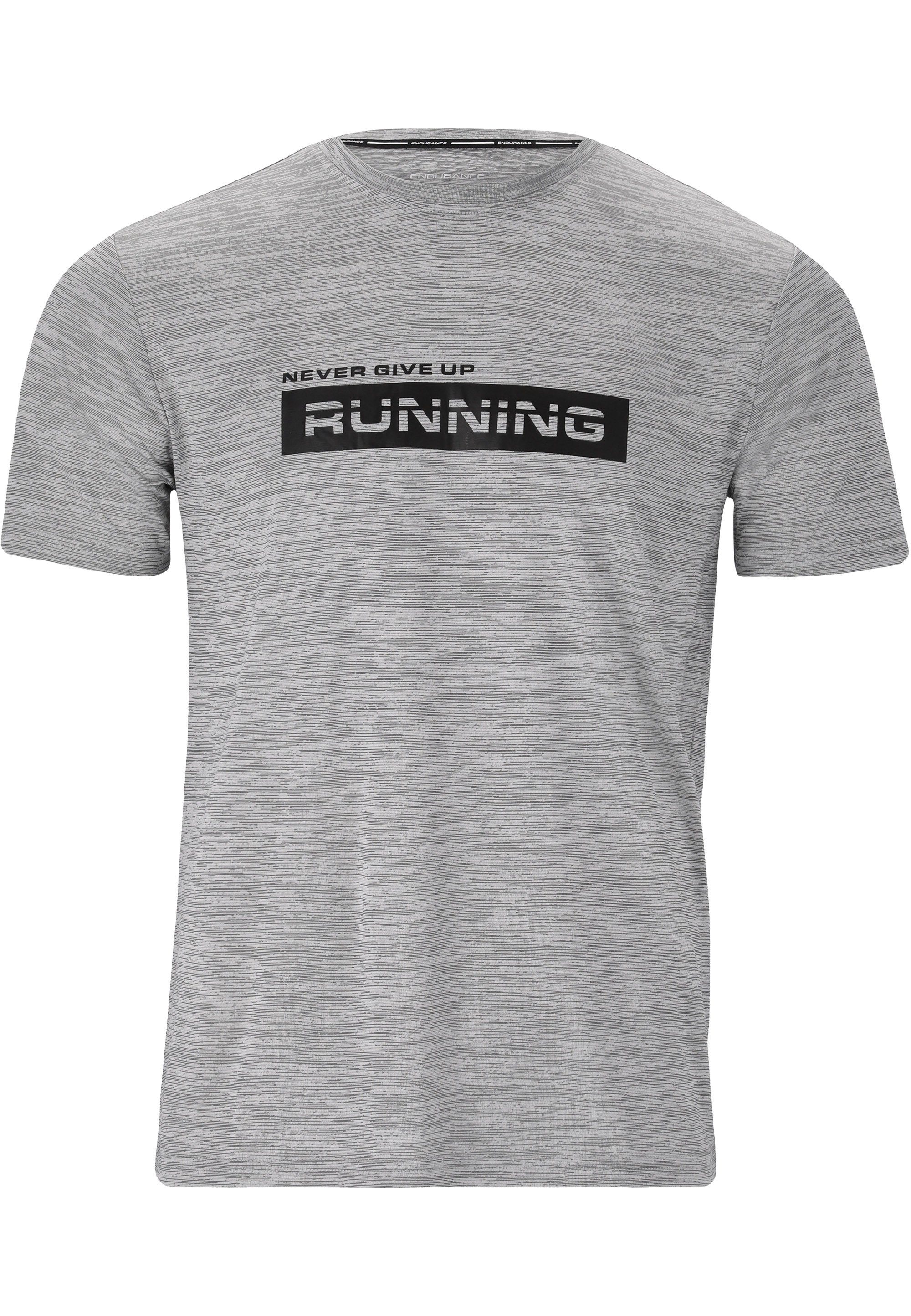 ENDURANCE Funktionsshirt CARBONT M S/S grau-meliert (1-tlg) Elementen mit reflektierenden Tee