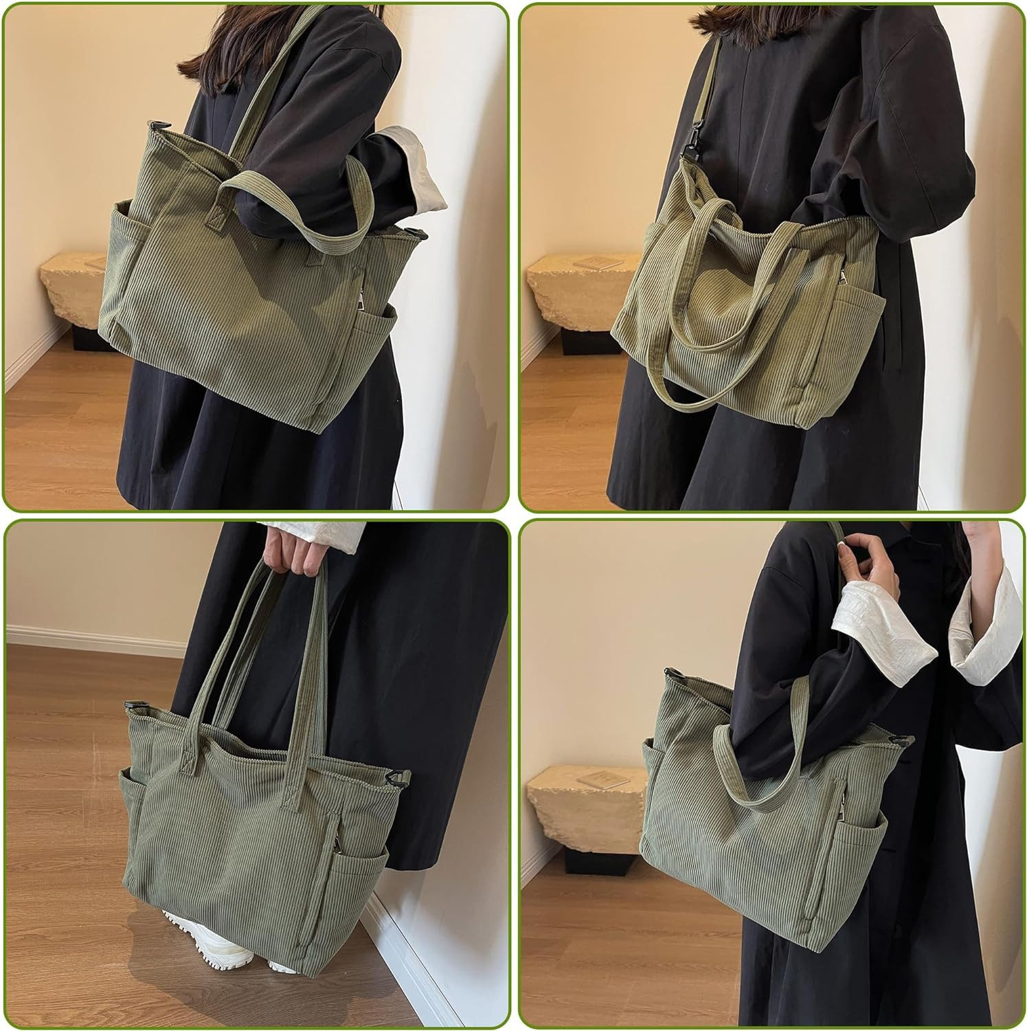 Coonoor Schultertasche Damen Umhängetasche Große Shopper Handtasche Tote Bag Strandtasche, Weihnachtsgeschenk,Geburtstagsgeschenk,Valentinstag geschenk frau – Bild 2 von 4
