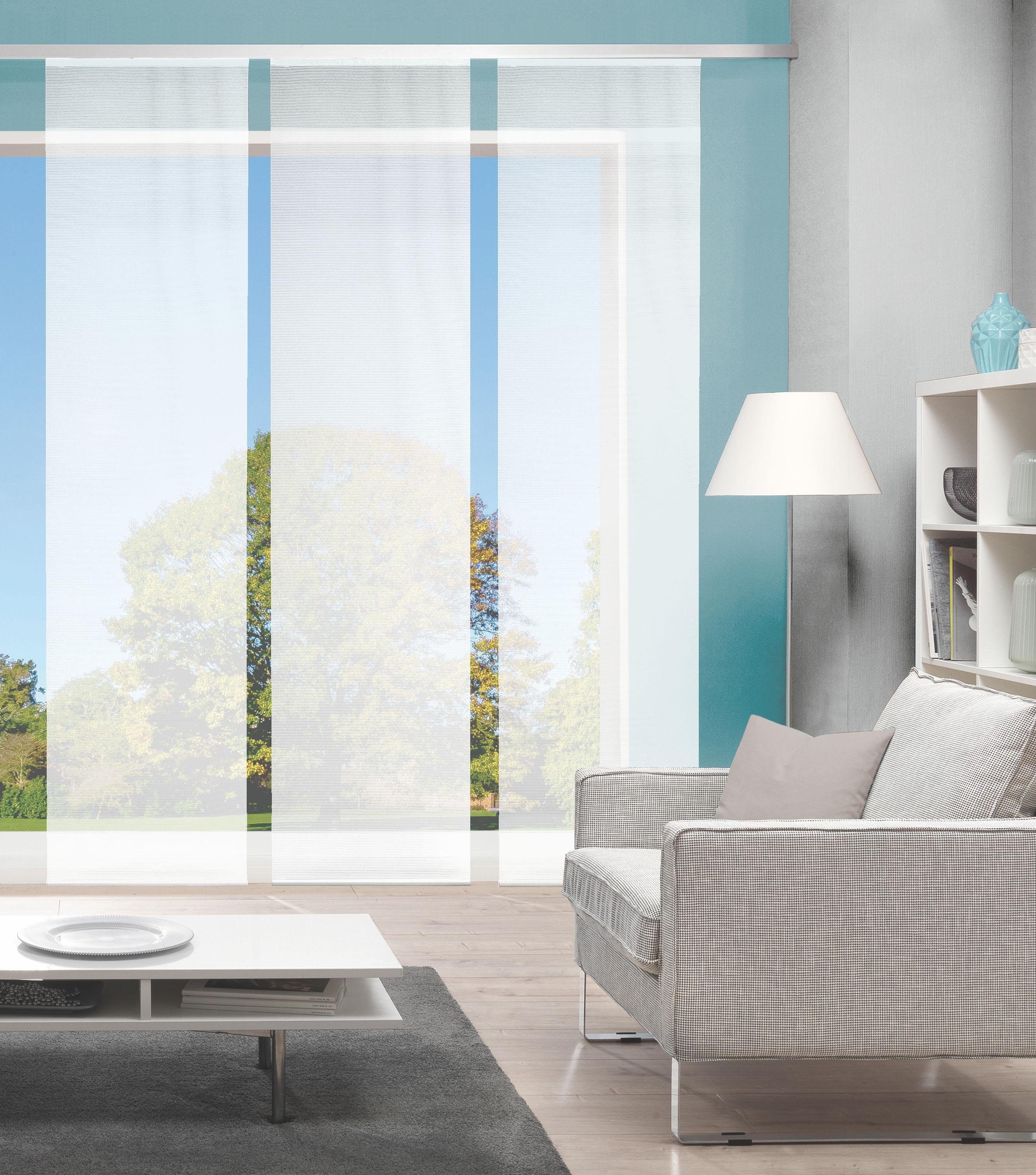 Vision S Schiebegardine 3ER SET ROM (3 St), Paneelwagen, halbtransparent, HxB: 260x60, Schiebevorhang 3er Set Uni