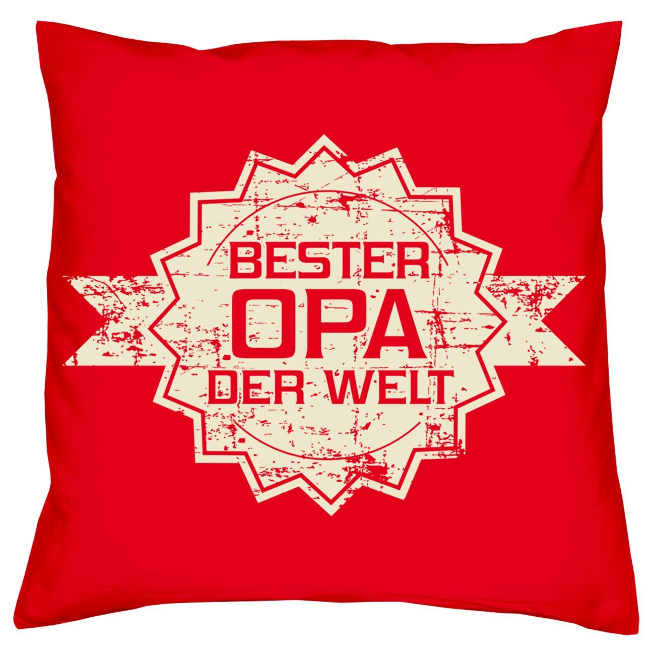 Beste Oma Urkunden, für Welt Dekokissen Bester Soreso® Großeltern Opa Stern braun der mit Stern Welt Weihnachtsgeschenk der Kissen-Set