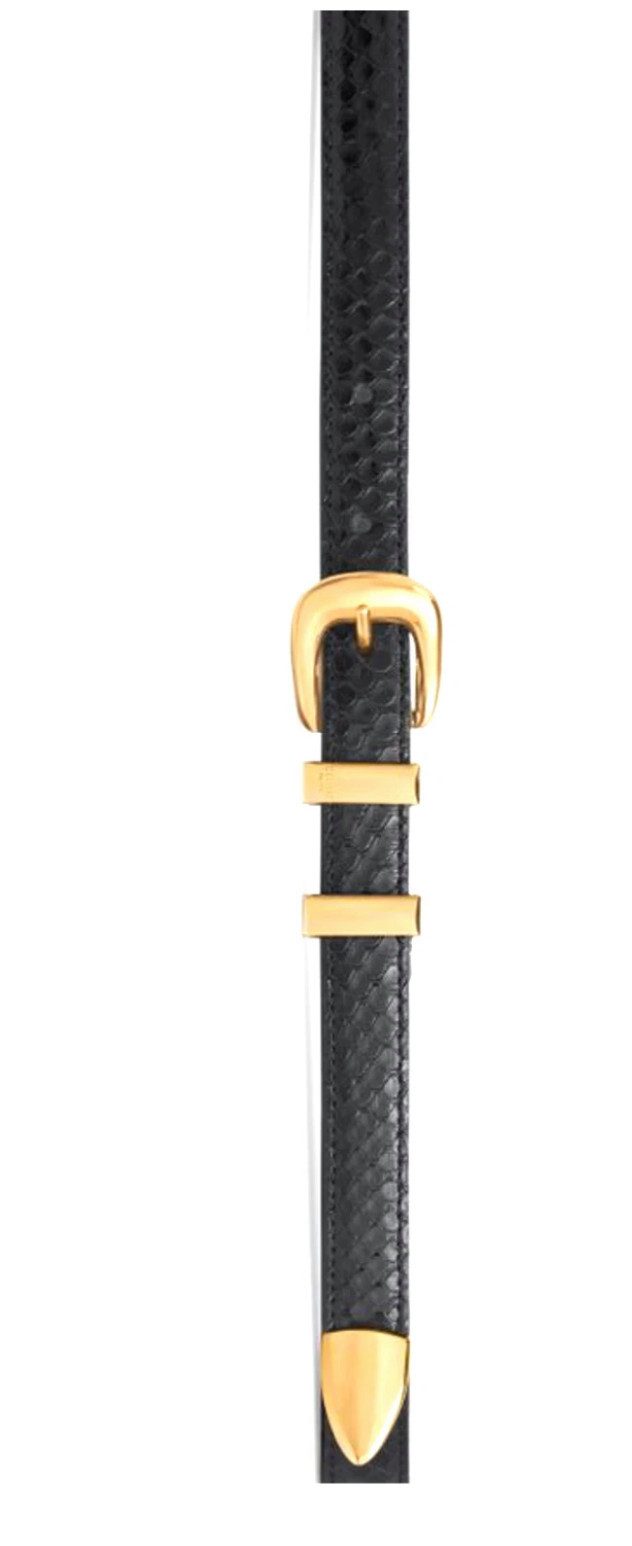 CELINE Ledergürtel Small 18mm Western Gürtel Belt Molurus Made In Italy Luxustradition trifft auf moderne Westernästhetik
