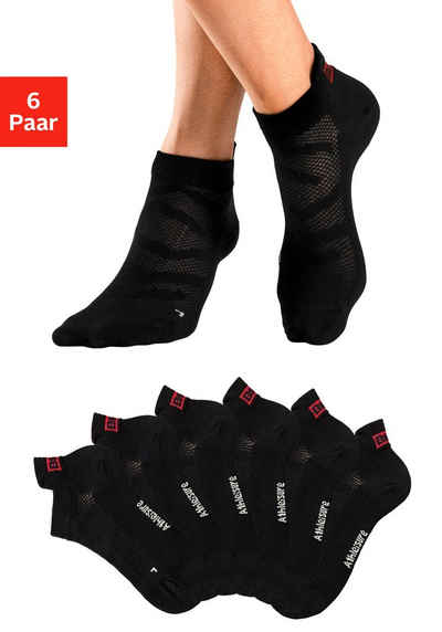 Bench. Sneakersocken (Set, 6-Paar) mit Lüftungskanälen in Netzstruktur