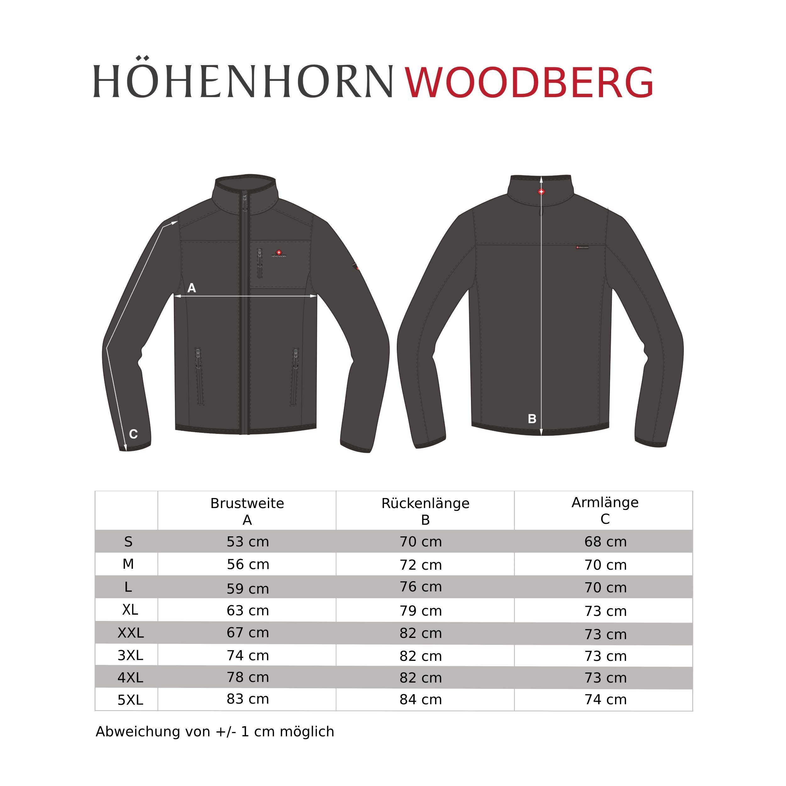Höhenhorn Kapuzenpullover Woodberg Herren Hoodie für Männer Pullover Sweatshirt Hochwertige Baumwolle, weiche Innenseite, angenehm warm