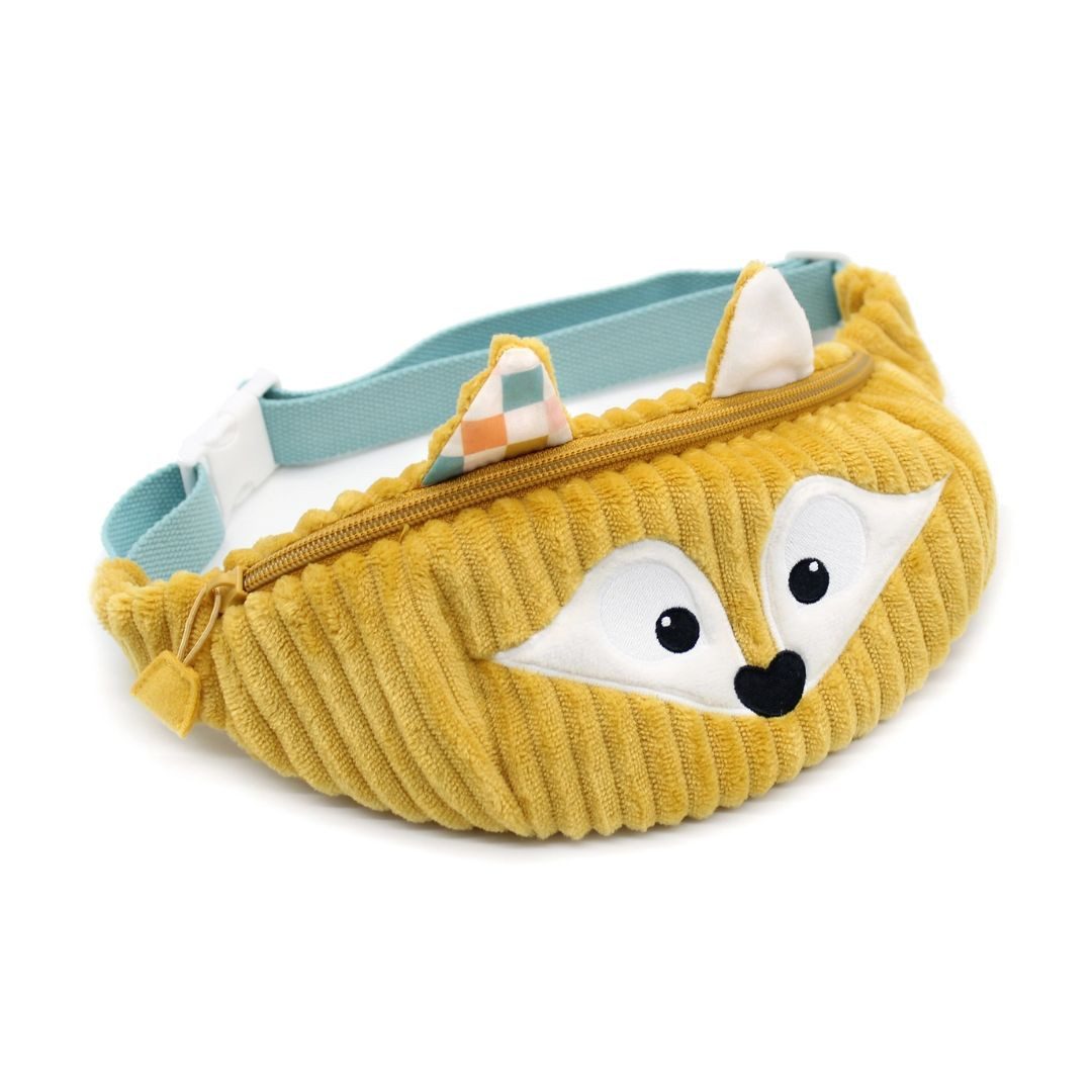 suebidou Bauchtasche Kinder Gürteltasche Hipbag aus Cord mit Click Clip Verschluss, nachhaltig, kreativ