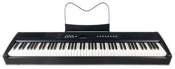 McGrey Stage-Piano SP-100 Stagepiano 88 - gewichtete Tasten mit Hammermechanik, (Stage-Set, inkl. Ständer & Kopfhörer), Max. Polyphonie: 64, 8 Voices, Aufnahmefunktion, MIDI Out und USB