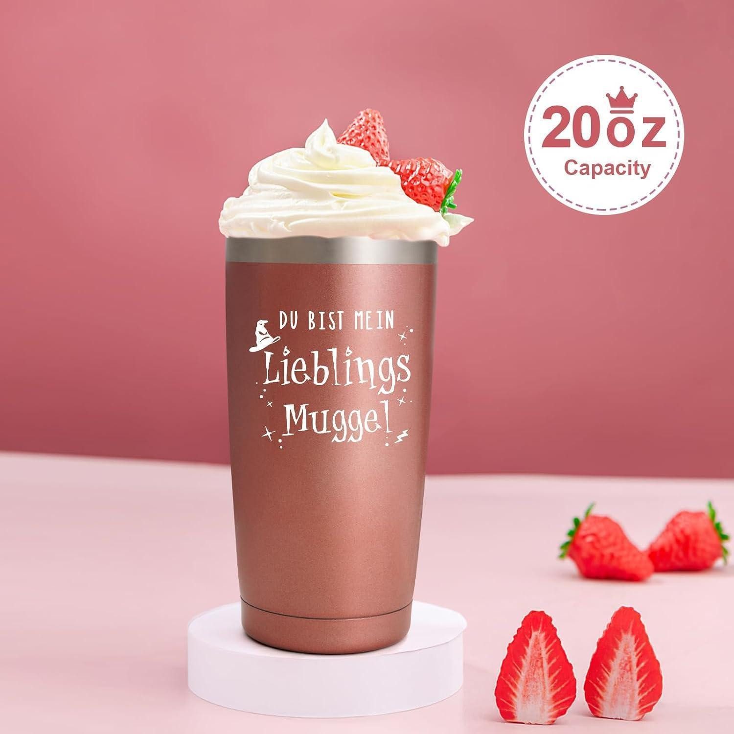LuxusKollektion Thermobecher Campingbecher 20oz (600ml) Lieblings Muggel - Roségold