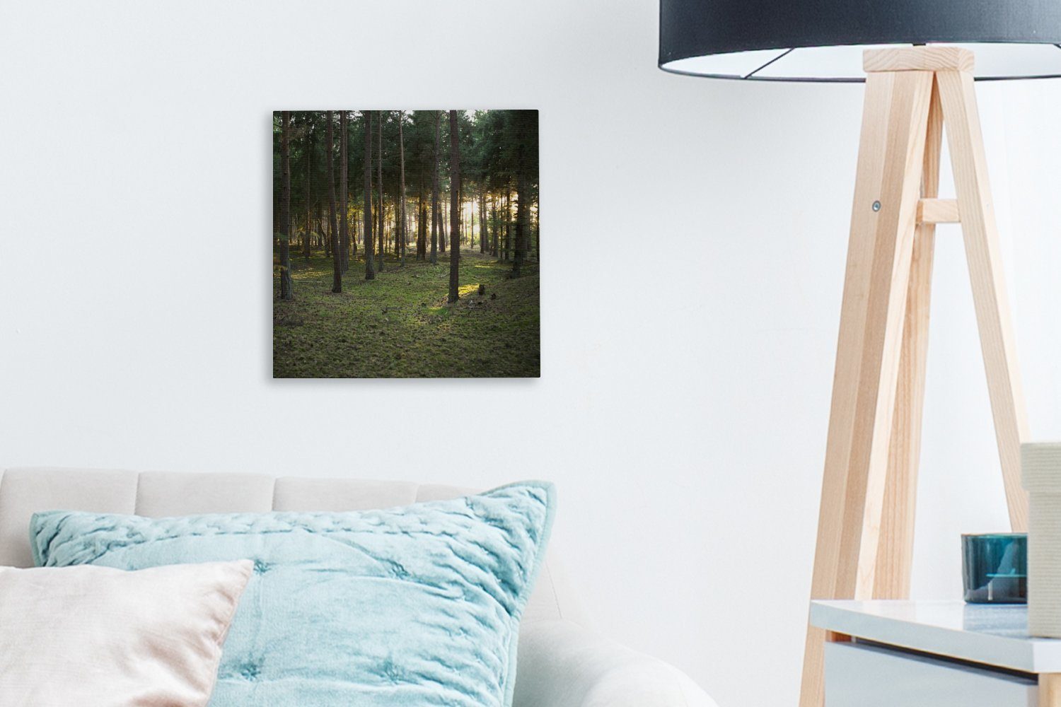 OneMillionCanvasses® Bilder Schlafzimmer Sonne bunt St), Wohnzimmer (1 Gras, - - Baum Leinwand für Leinwandbild