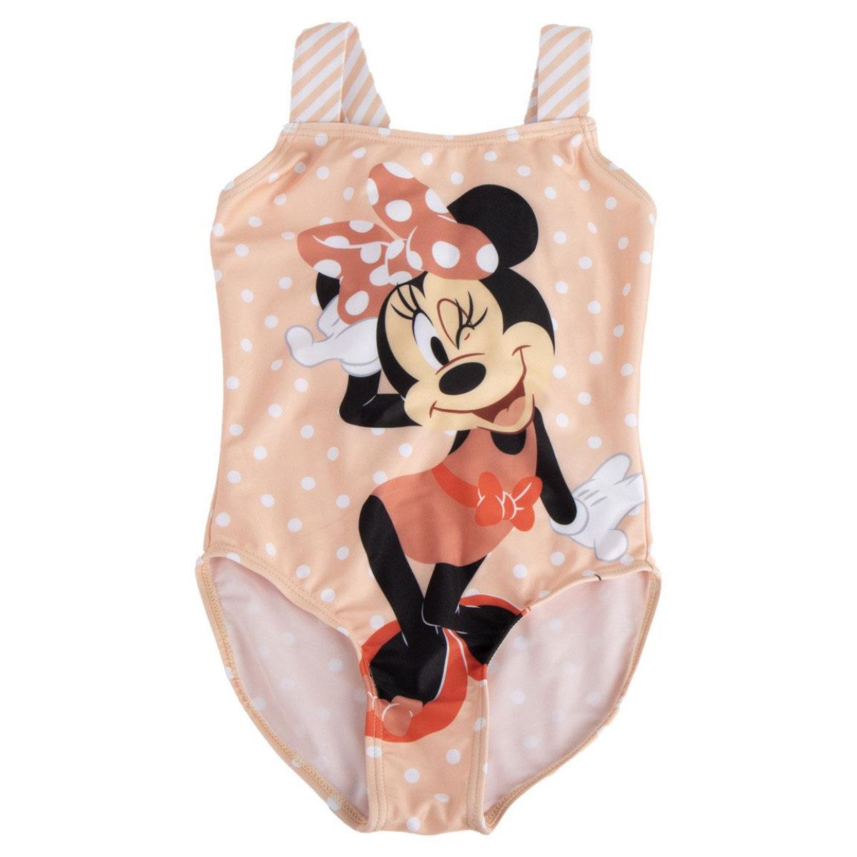 Disney Minnie Mouse Badeanzug Mädchen One Piece Badeanzug Urlaub Strand Schwimmbad (Packung)