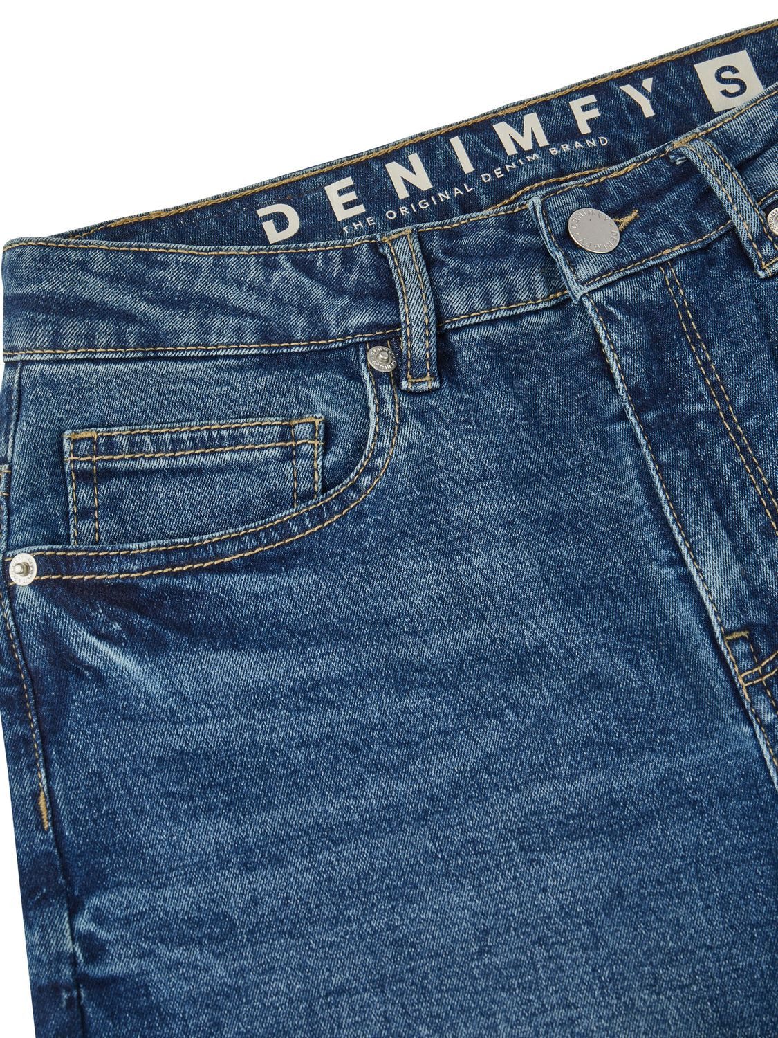 DENIMFY Relax-fit-Jeans Damen Jeanshose DFPaula Wide Leg Fit Denimhose mit Stetch