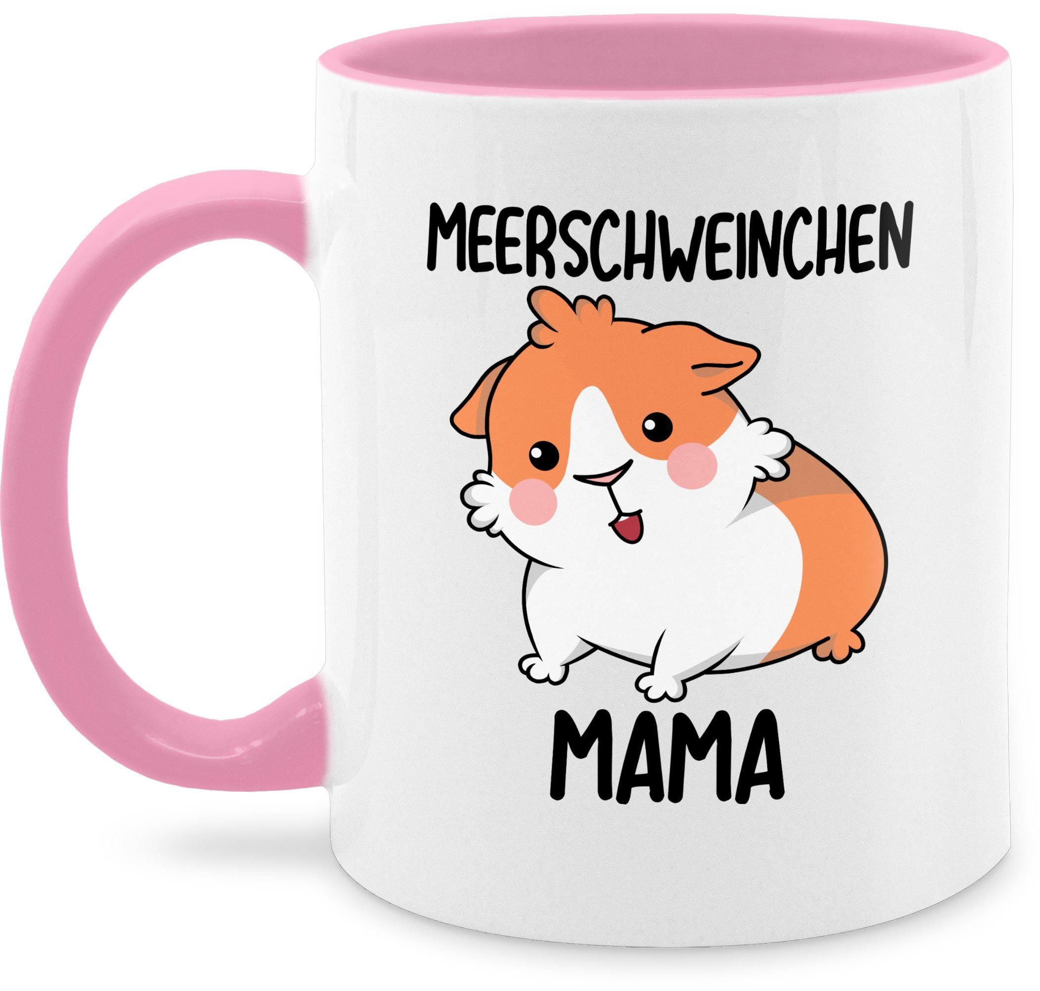 Shirtracer Tasse Meerschweinchen Mama, Keramik, Statement 1 Rosa