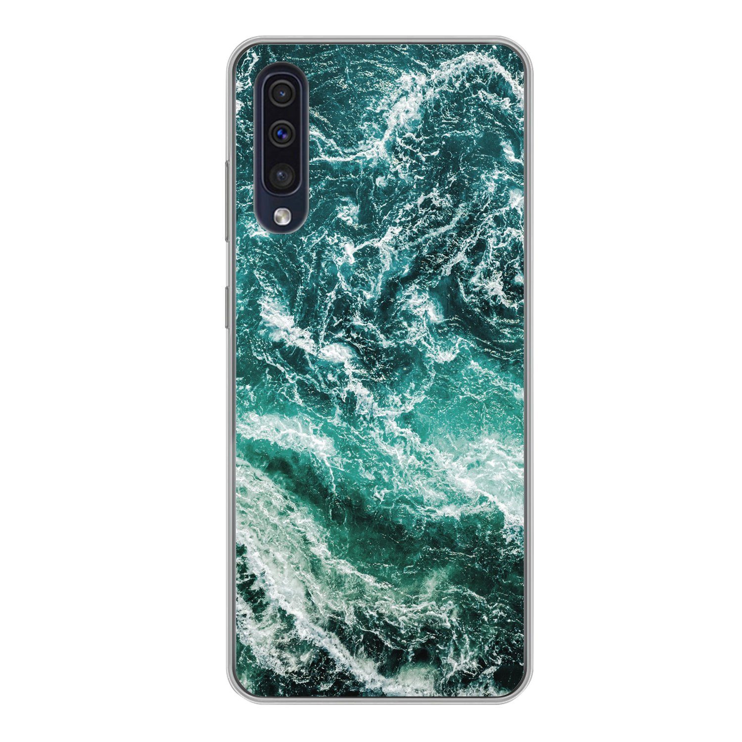 MuchoWow Handyhülle für Samsung Galaxy A50 Marmor - Gemustert - Natursteine, Smartphone-Bumper, Print, Handy Schutzhülle Dünn