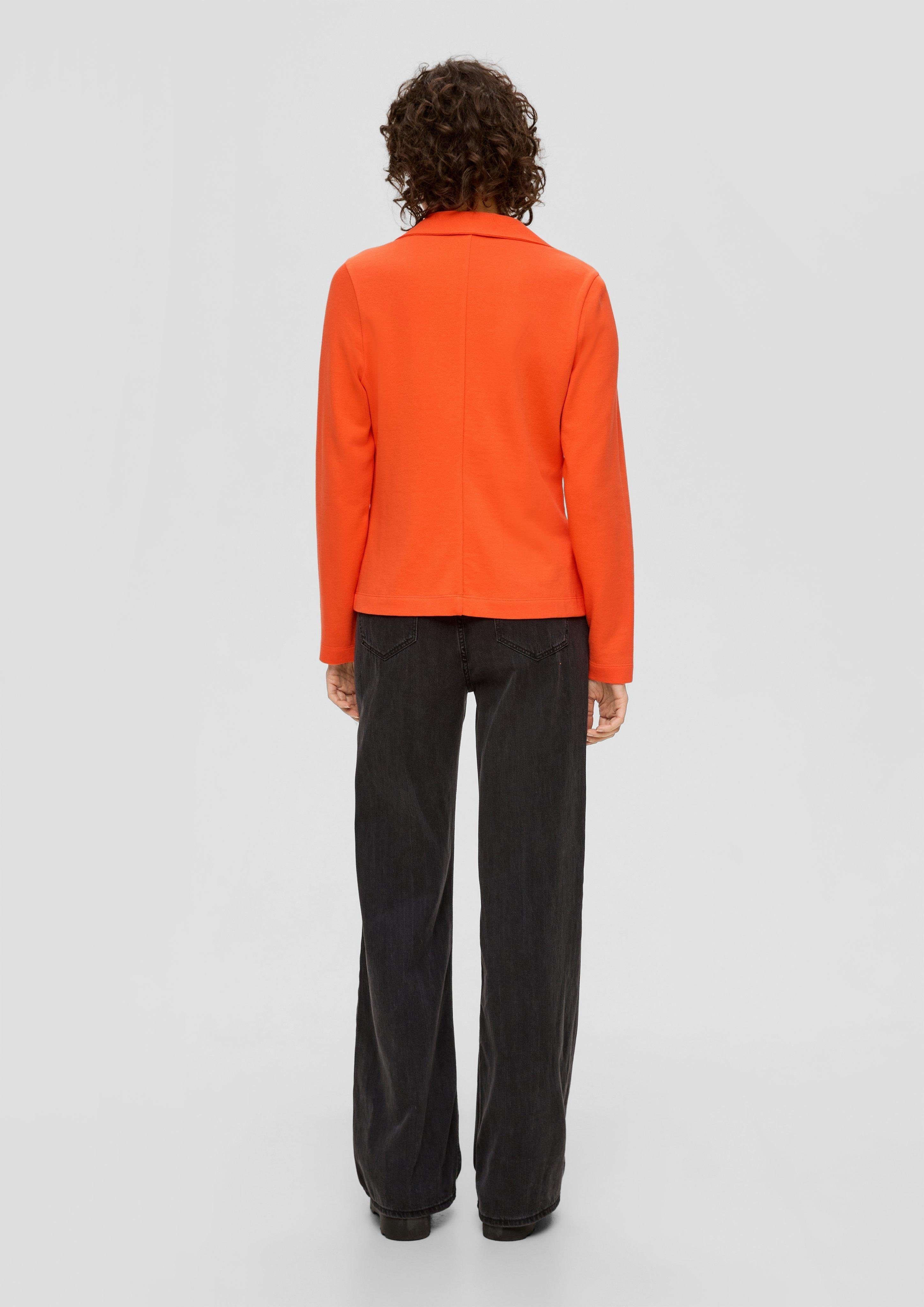 Sweatshirt Blazer s.Oliver Sweatstoff orange aus