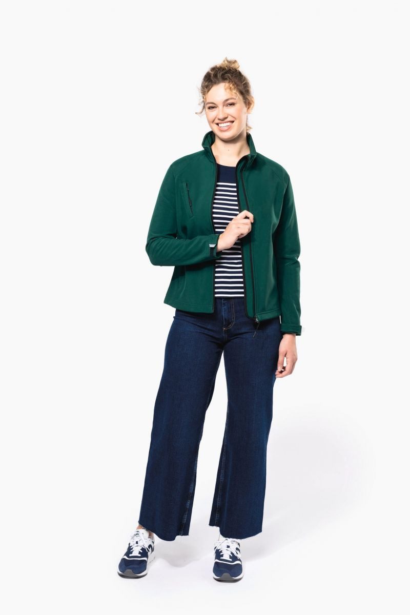 Kariban Softshelljacke Damen Softshell-Jacke mit Abnehmbare Kapuze