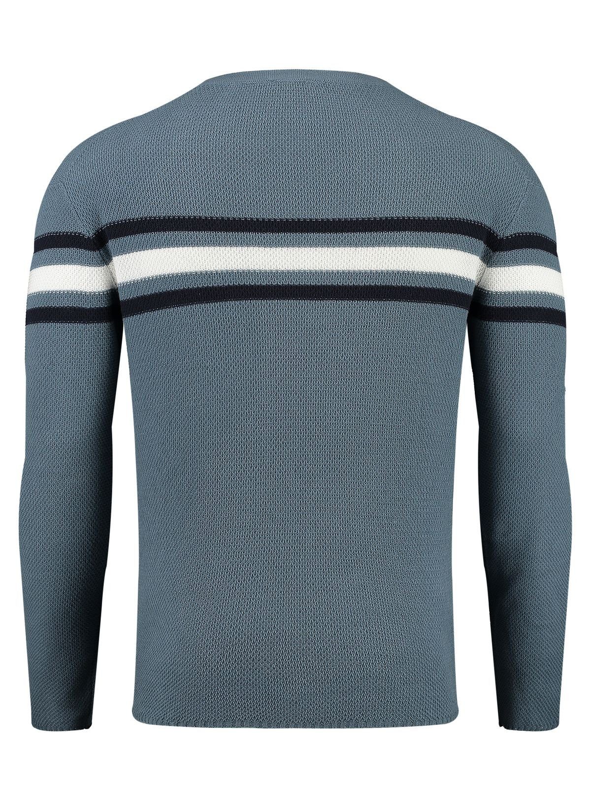 Key Largo Strickpullover Booking für Herren kontrast Look gestreift MST0011 günstig online kaufen