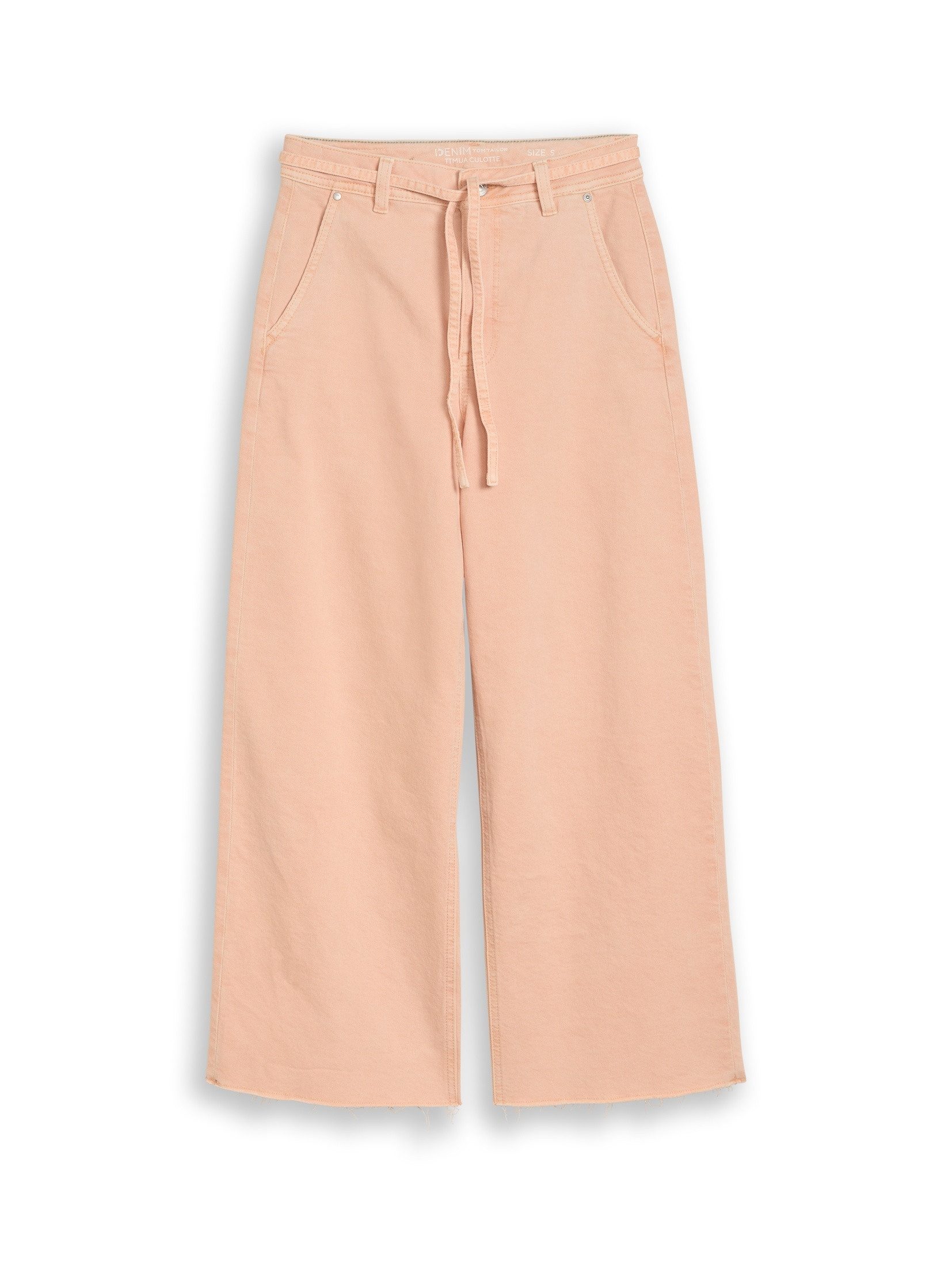 TOM TAILOR Denim Weite Jeans Jeanshosen TTMIJA CULOTTE Jeans mit Bindegürtel