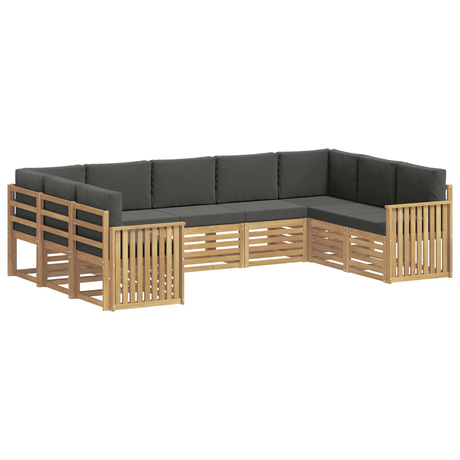 vidaXL Gartensofa Sofagarnituren Massivholz, 9 Teile