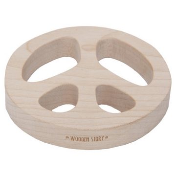 Woodenstory Beißring Beißring - Peace (FSC) Holzspielzeug Baby, alles FSC und 100% ökologisch
