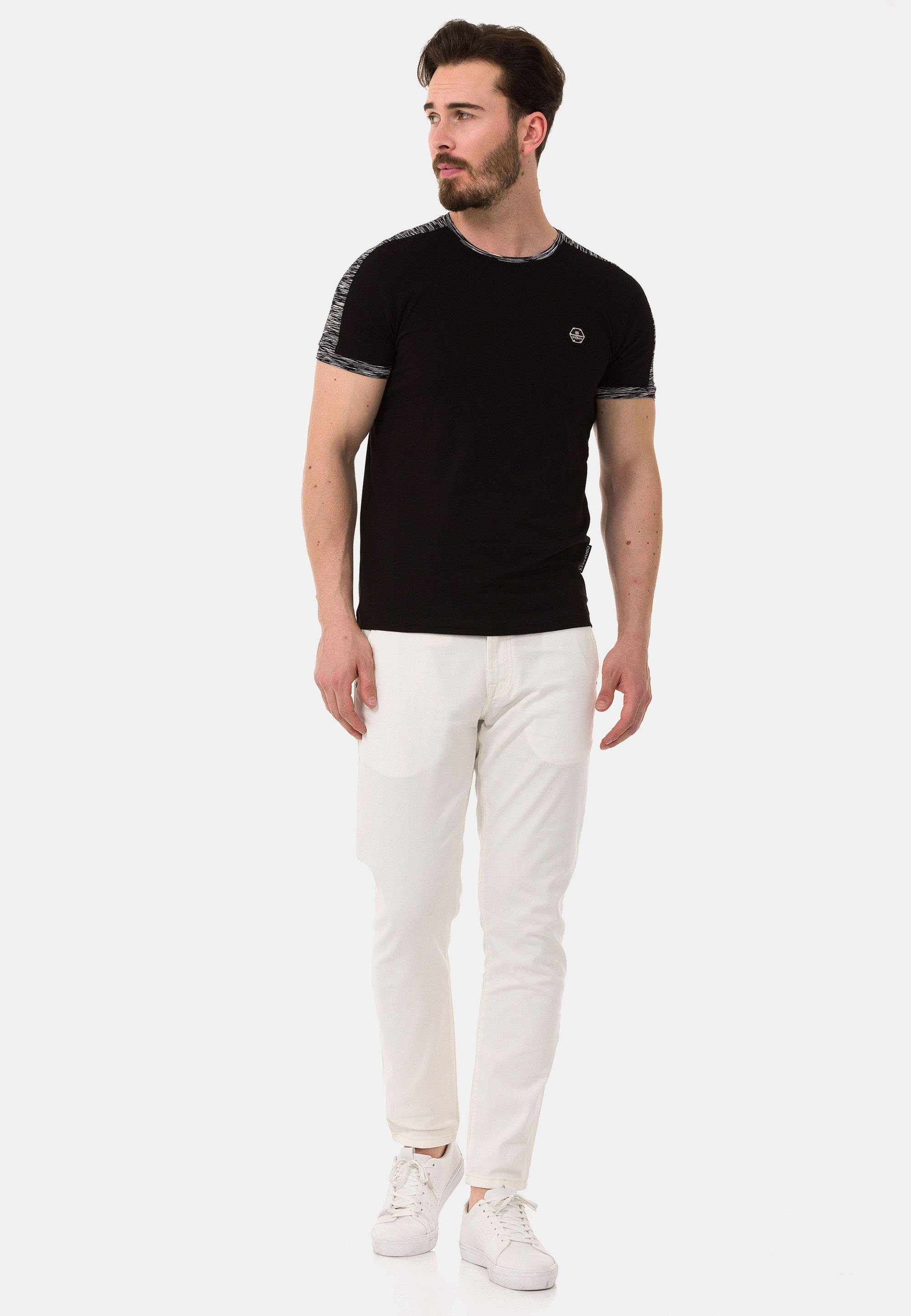 Cipo & Baxx T-Shirt in coolem Look schwarz